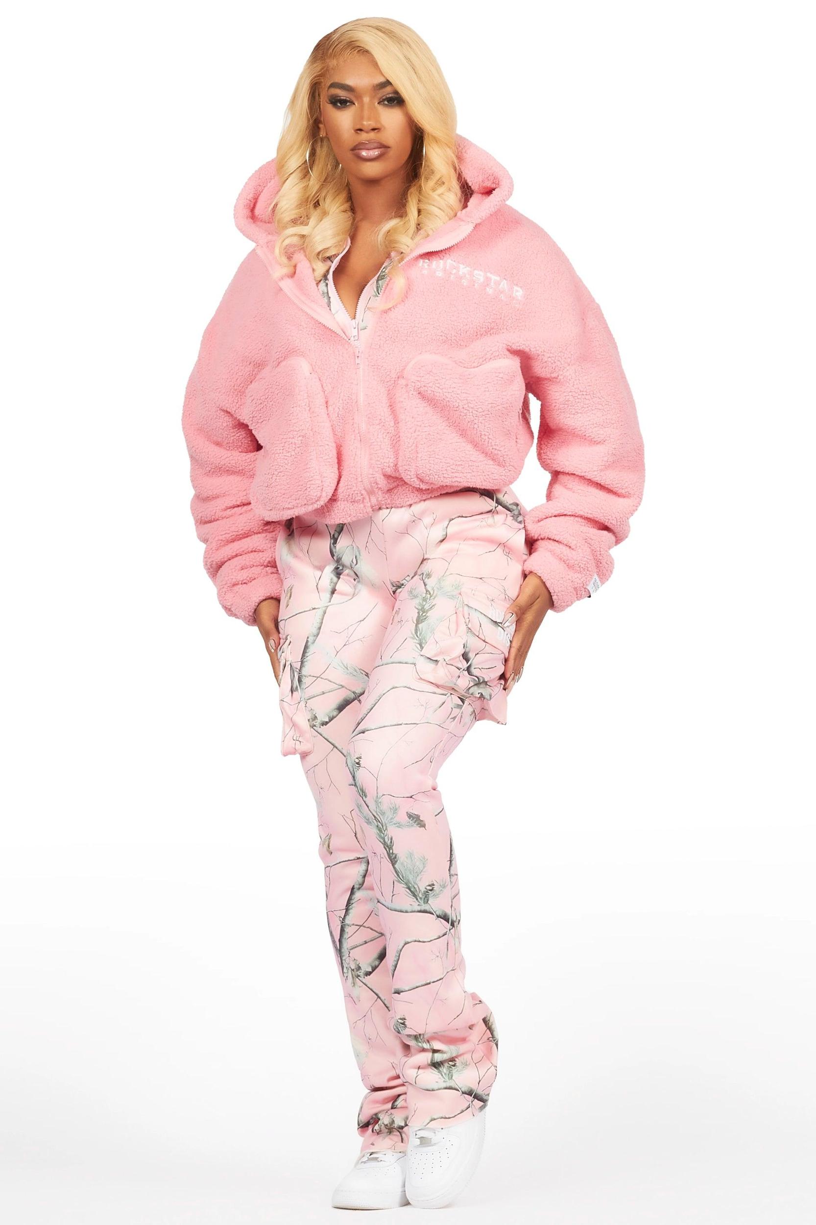 Lonia Pink Sherpa Jacket Female Product Image