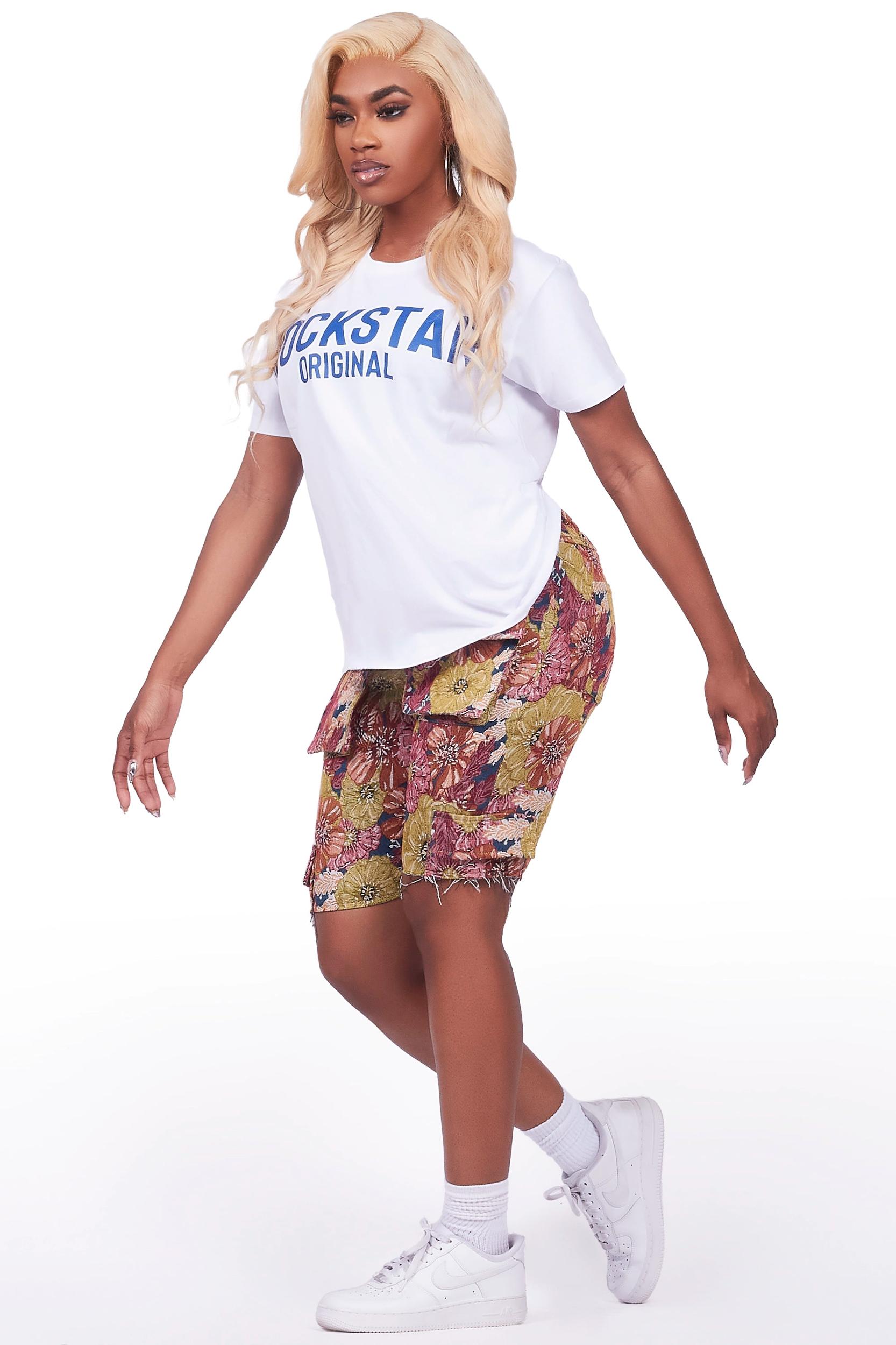 Sherita White/Multi T-Shirt Short Set Female Product Image