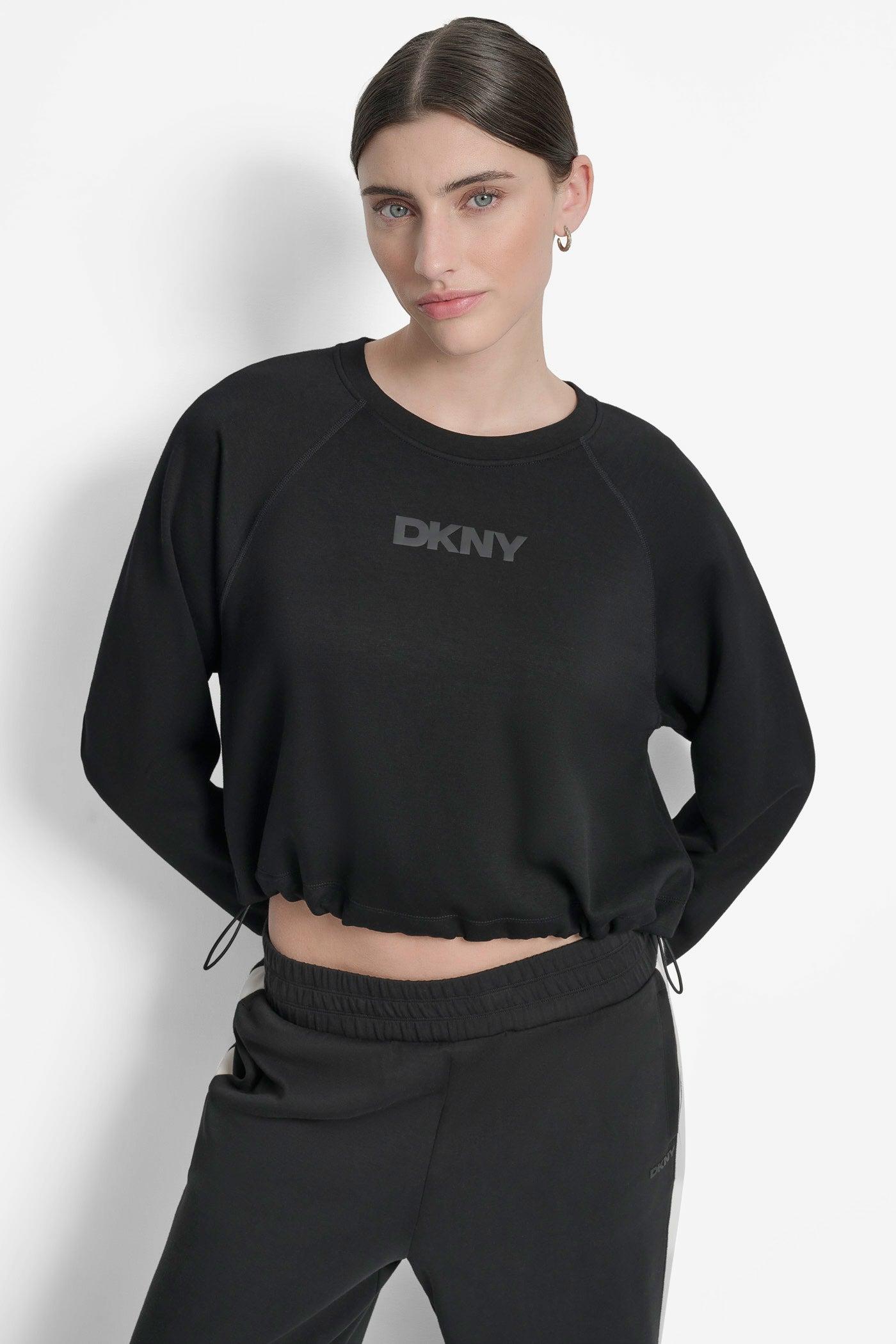CROPPED DRAWSTRING-HEM SWEATSHIRT Product Image