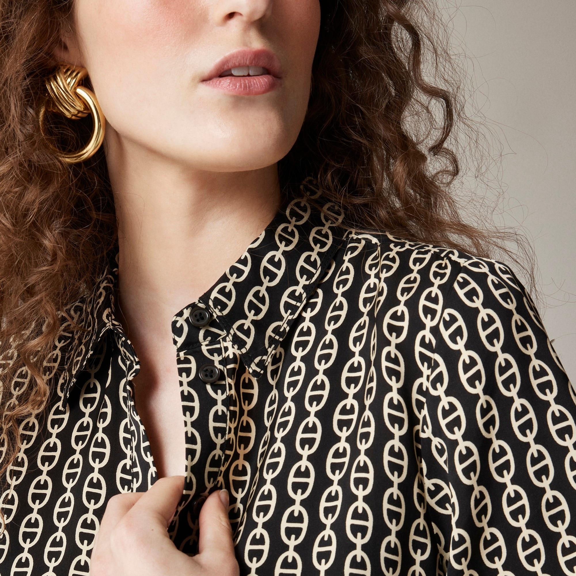 Amelia popover shirtdress in chain print Product Image