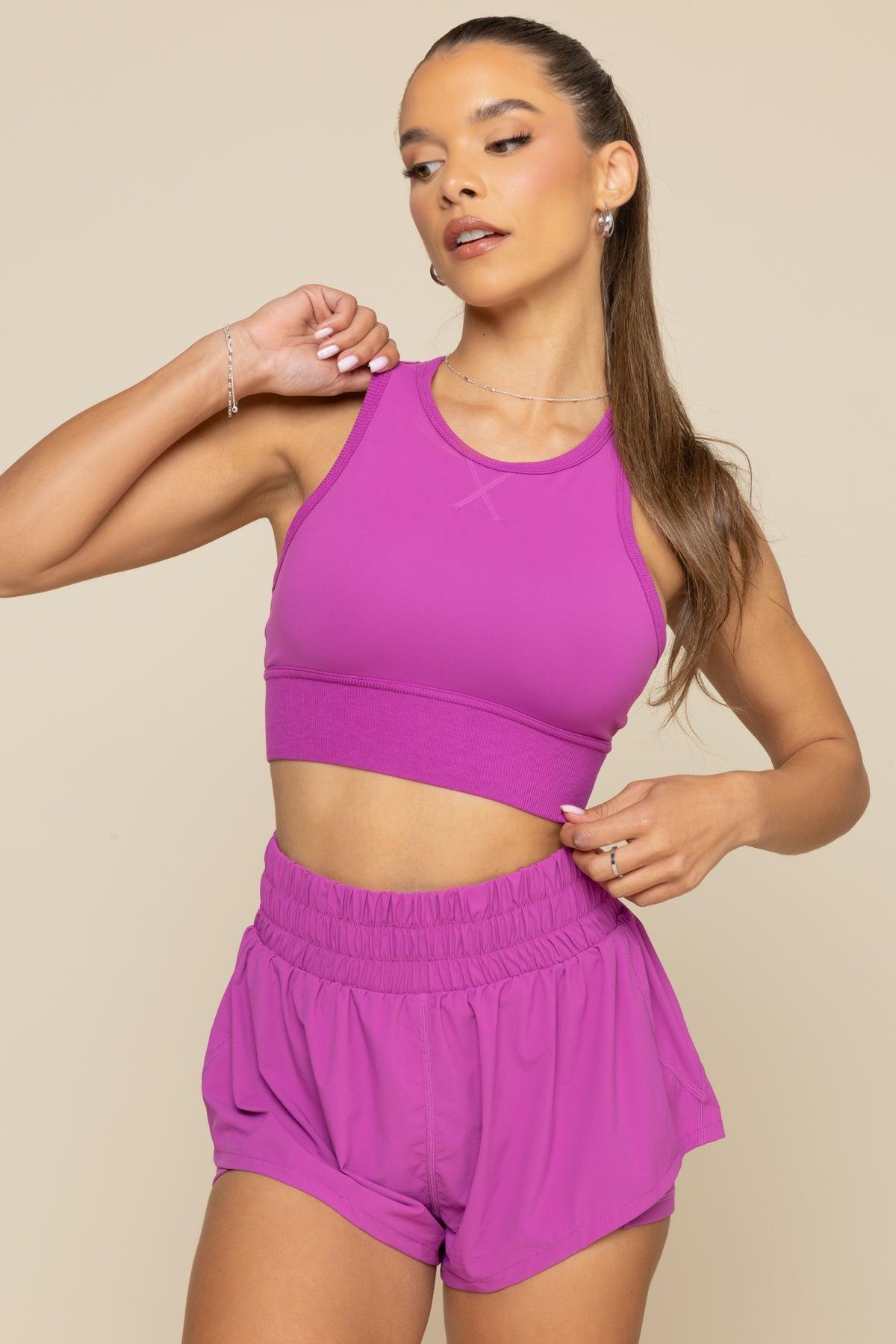 Sweat Sesh Crop Top - Royal Orchid Product Image
