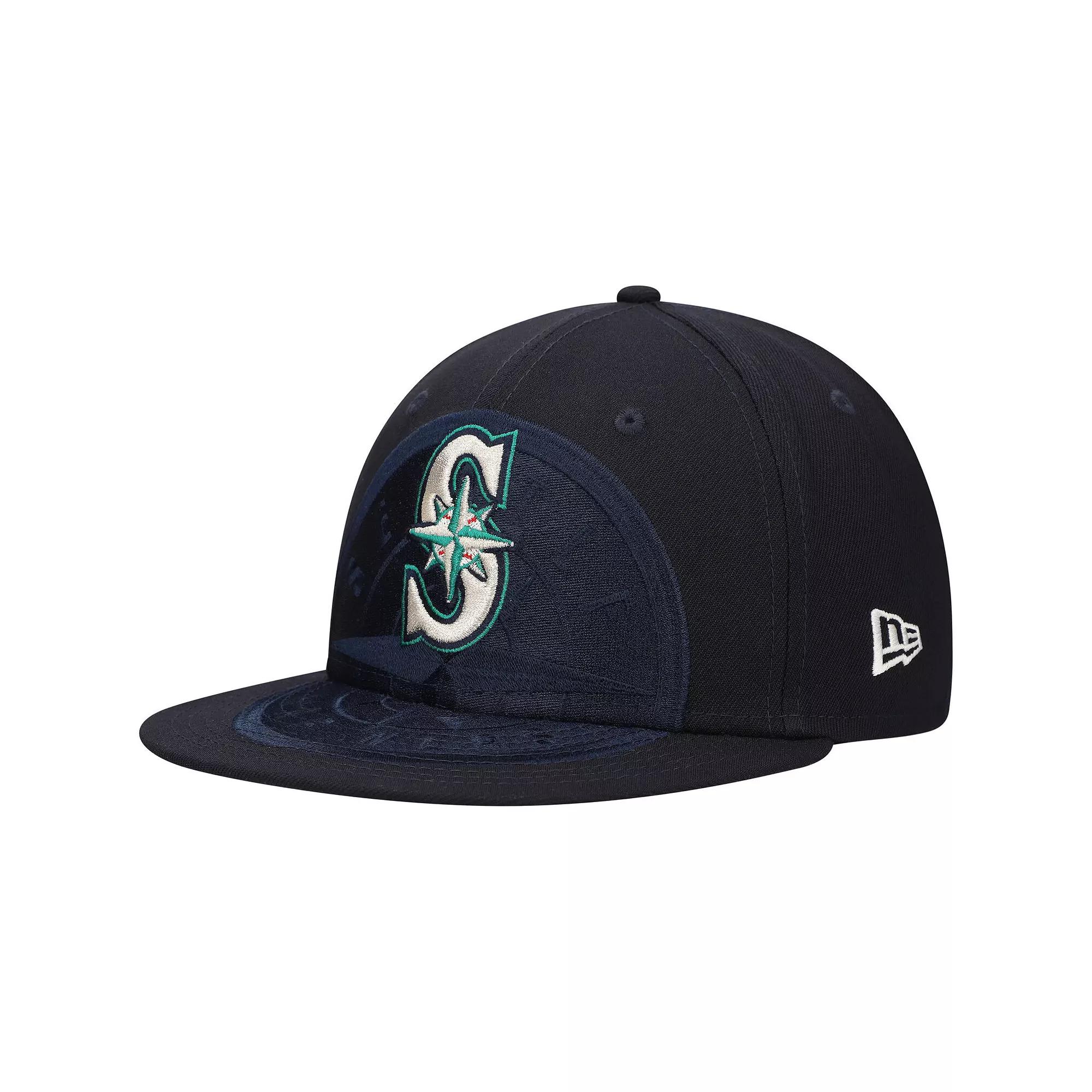 Men's New Era Navy Seattle Mariners Shadow Logo 59FIFTY Fitted Hat, Size: 7 1/4, Blue Product Image