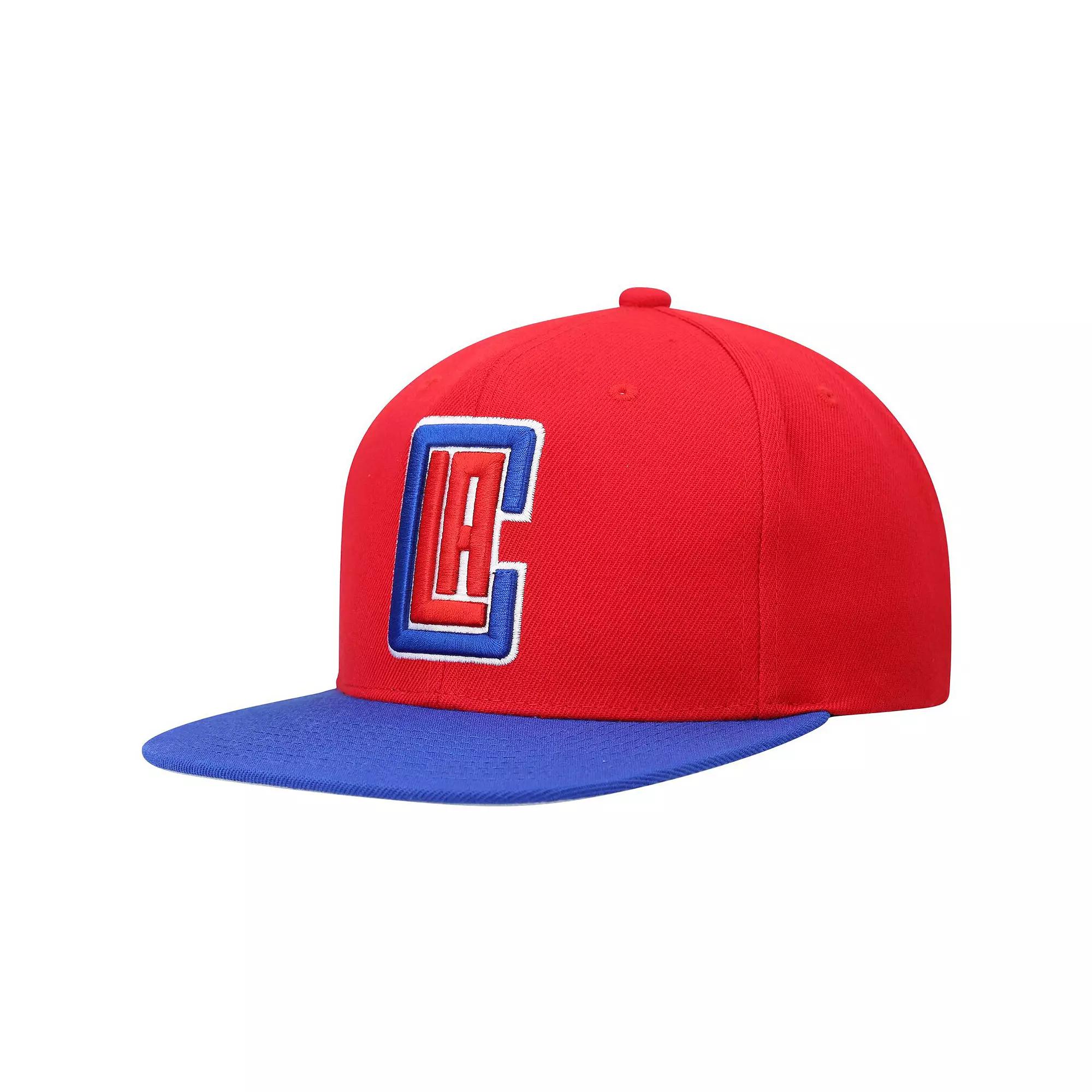 Men's Mitchell & Ness Red/Royal LA Clippers Team Two-Tone 2.0 Snapback Hat Product Image