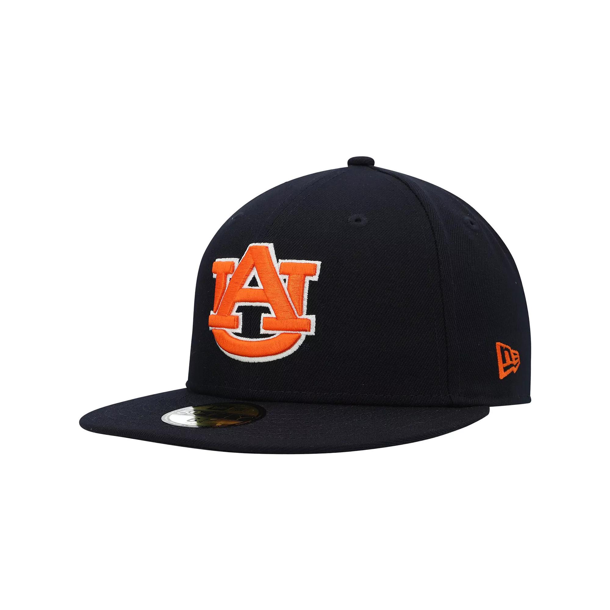 Men's New Era Navy Auburn Tigers Logo Basic 59FIFTY Fitted Hat, Size: 7 1/4, Blue Product Image