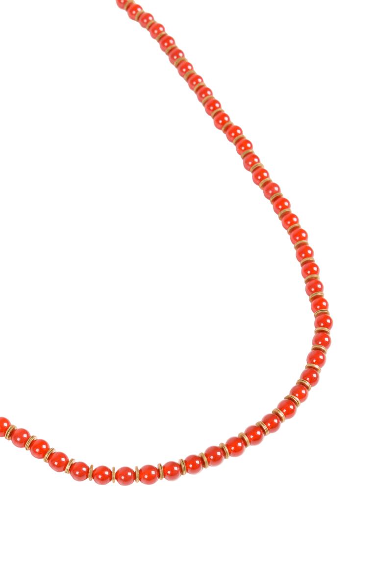Long Beaded Necklace - Red Product Image