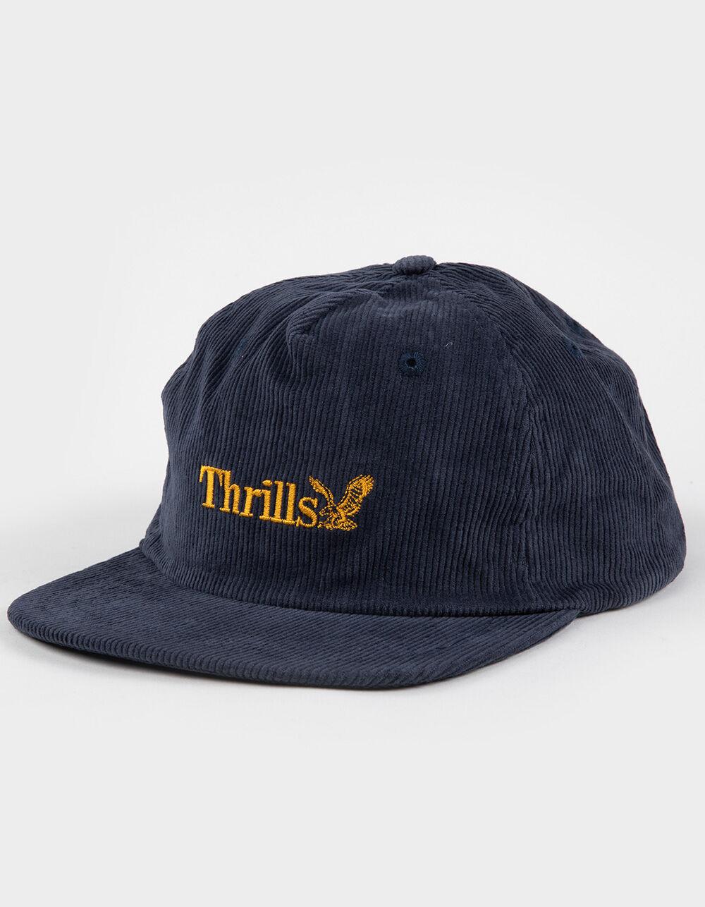THRILLS Workwear 5 Panel Corduroy Snapback Hat - NAVY Product Image