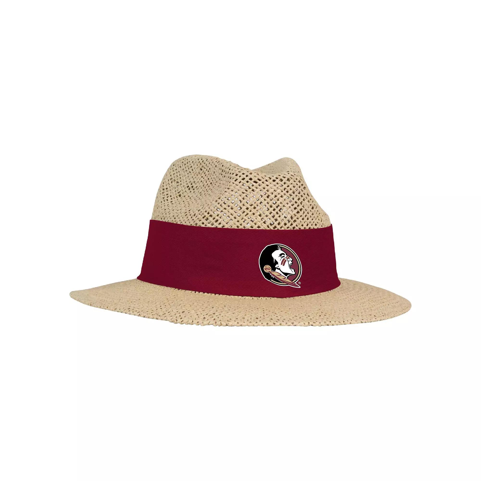 Men's Ahead Tan Florida State Seminoles Wellington Gambler Straw Hat, Size: Small/Medium, Team Product Image
