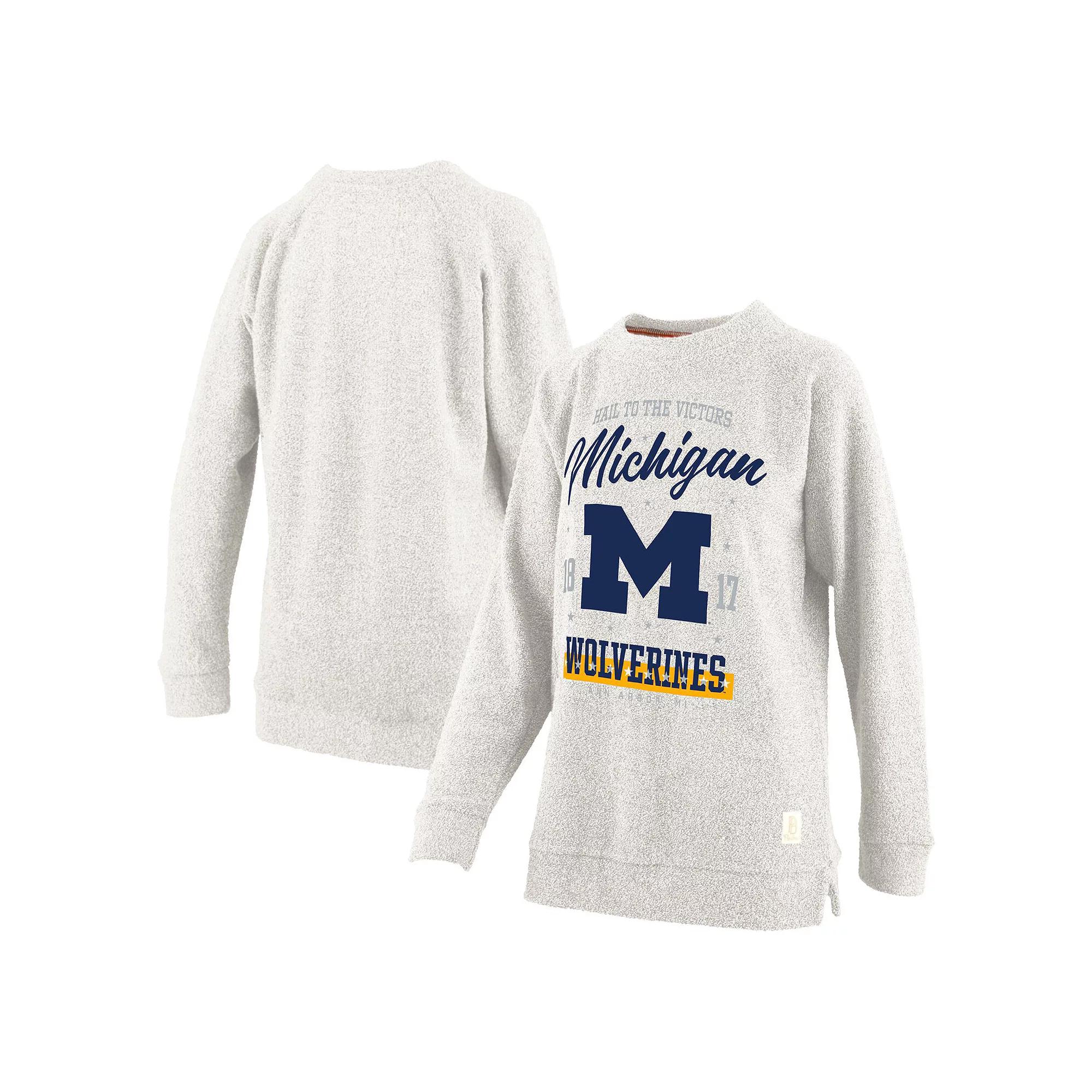Women's Pressbox Oatmeal Michigan Wolverines Plus  Product Image