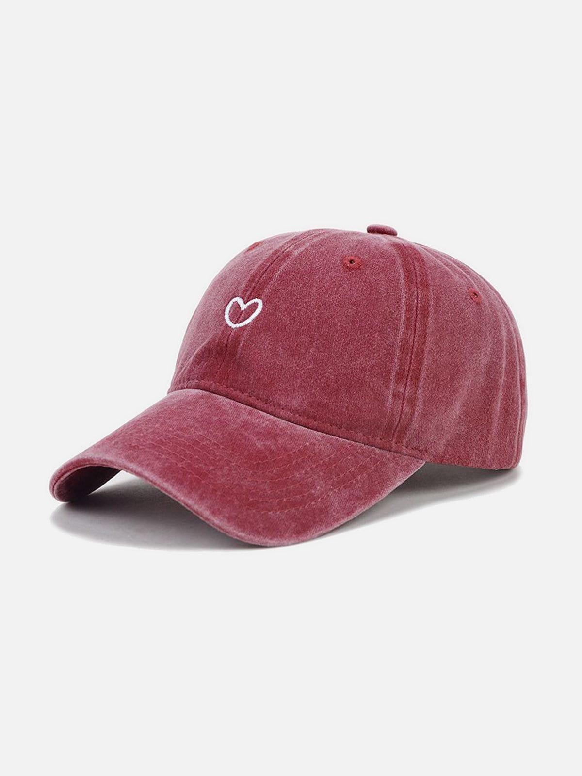 Embroidery Heart Washed Cap Product Image