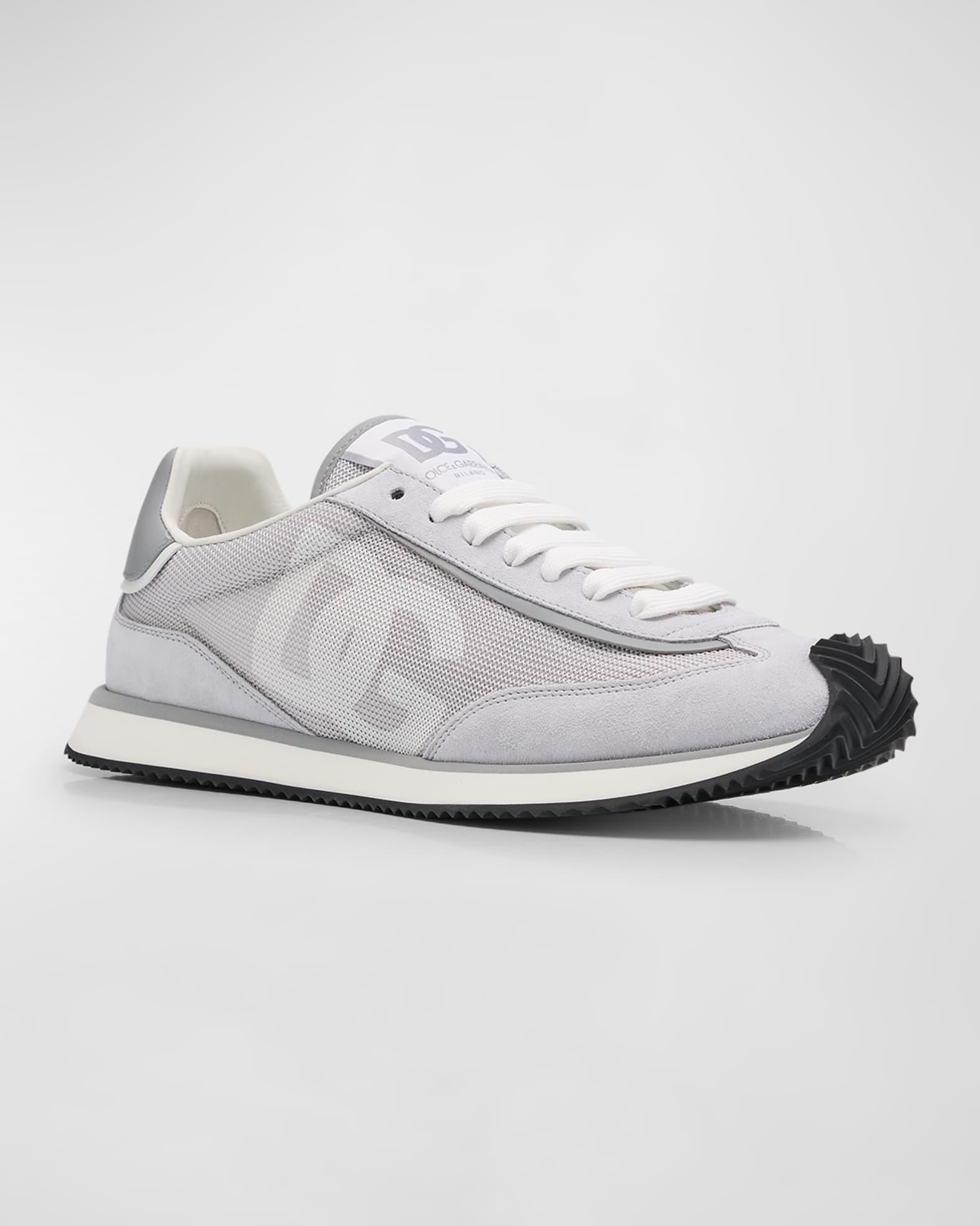 Men's Textile and Leather Runner Sneakers Product Image