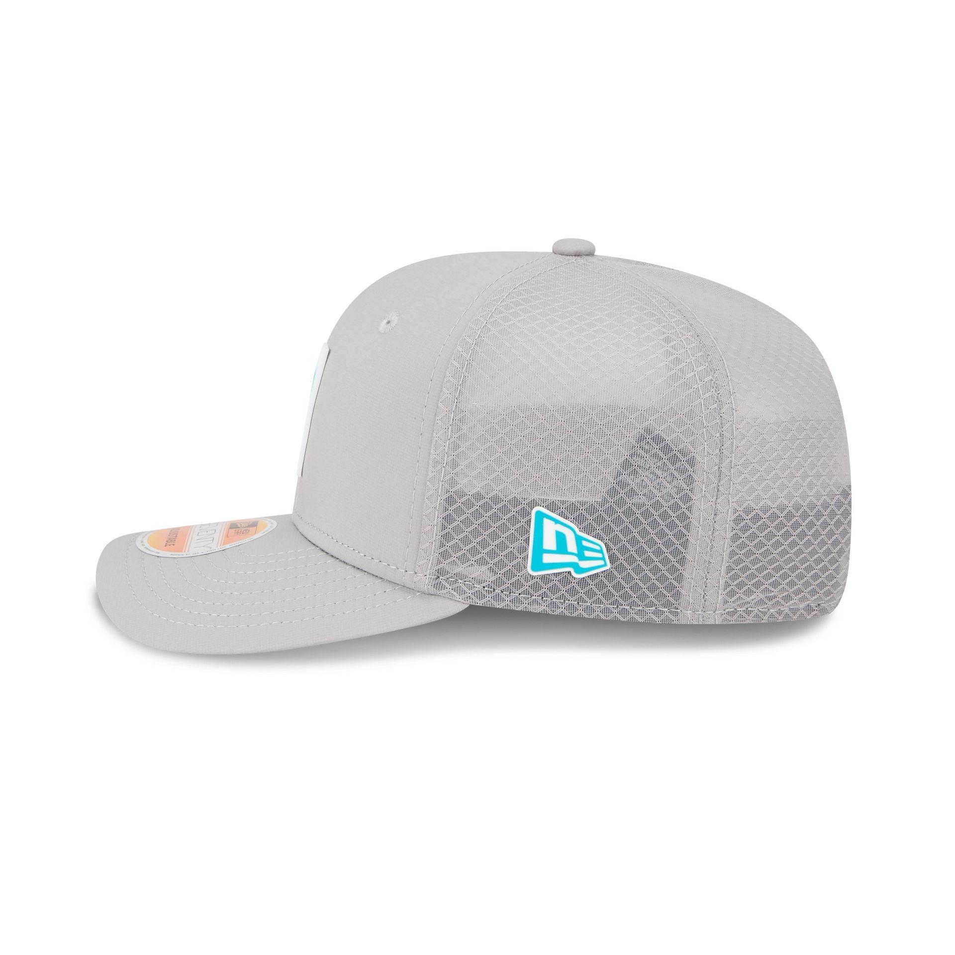 Miami Dolphins 2025 Sideline Hot Weather Gray 9SEVENTY Trucker Hat Male Product Image