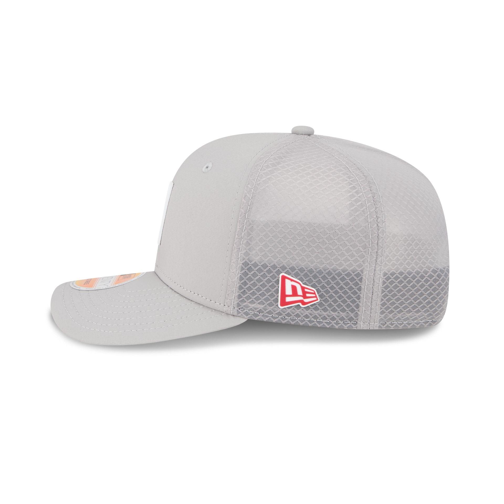 San Francisco 49ers 2025 Sideline Hot Weather Gray 9SEVENTY Trucker Hat Male Product Image