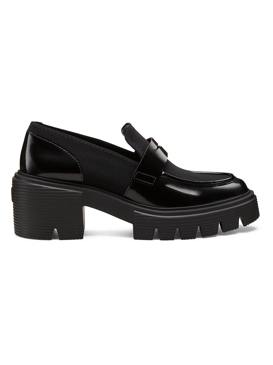 Womens 5050 Soho 70MM Leather & Stretch Garbadine Loafers Product Image