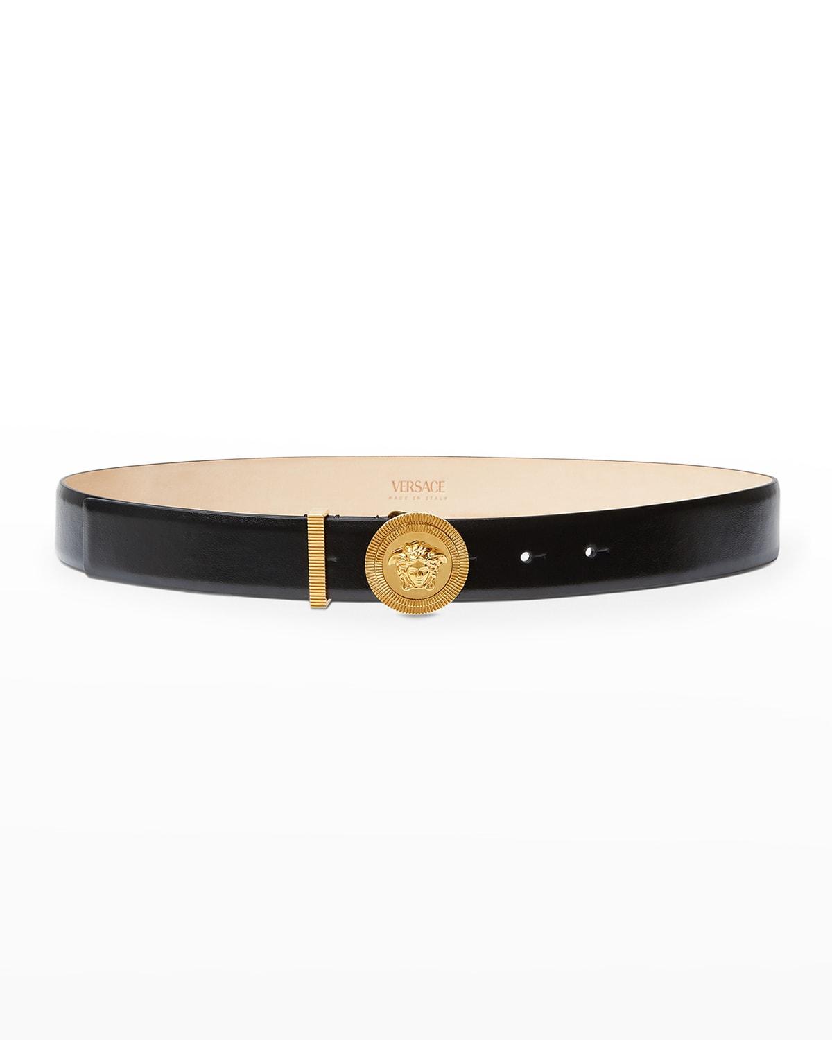 Medusa Coin Leather Belt Product Image