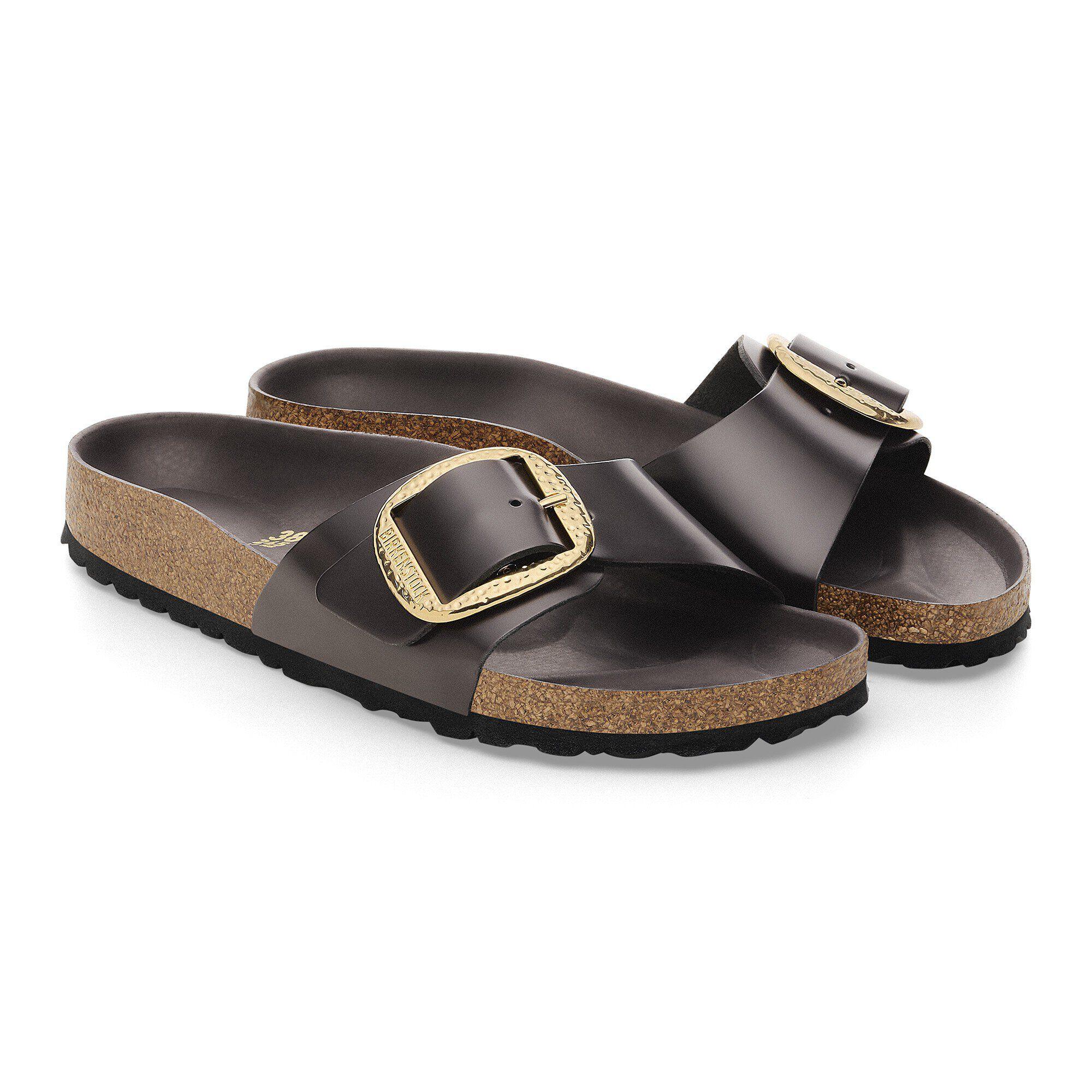 Madrid Hammered Big Buckle Natural Leather Patent High-Shine Espresso Product Image