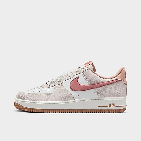 Nike Mens Nike Air Force 1 07 LV8 EMB - Mens Basketball Shoes Summit White/Canyon Rust/Sail Product Image