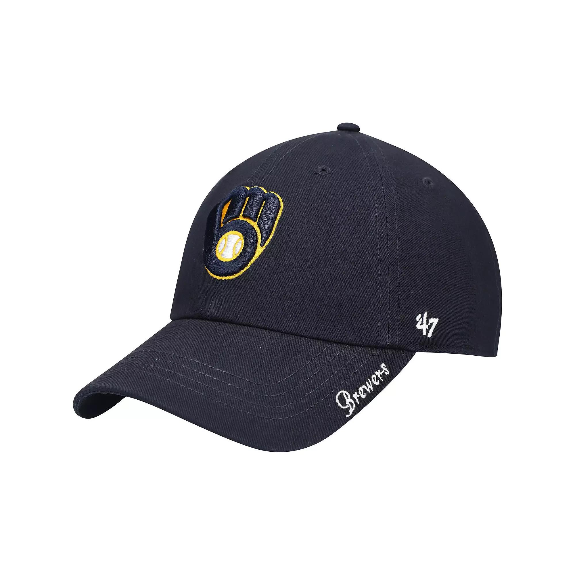 Women's '47 Navy Milwaukee Brewers Team Miata Clean Up Adjustable Hat, Blue Product Image