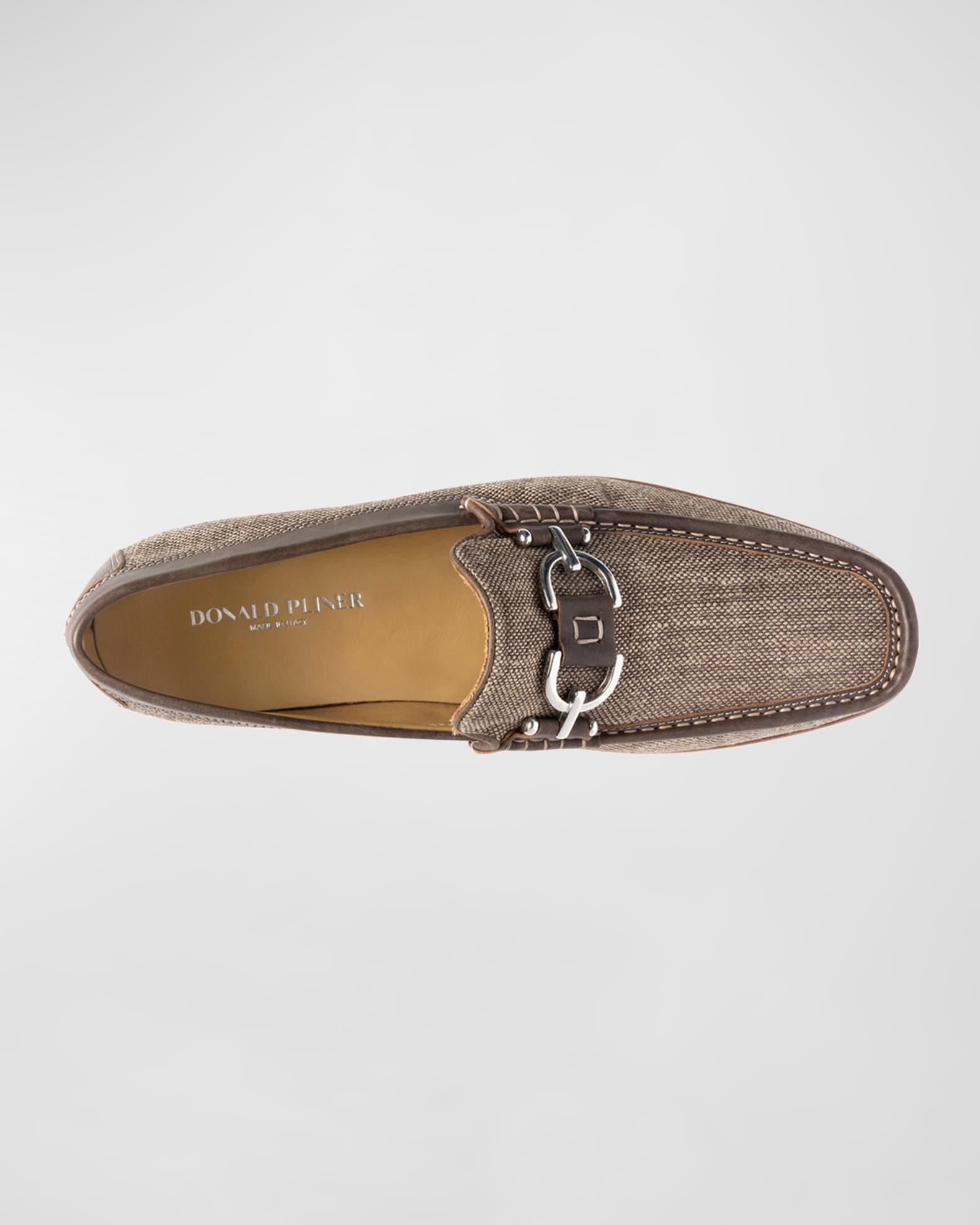 Men's Dacio Woven Leather Bit Loafers Product Image