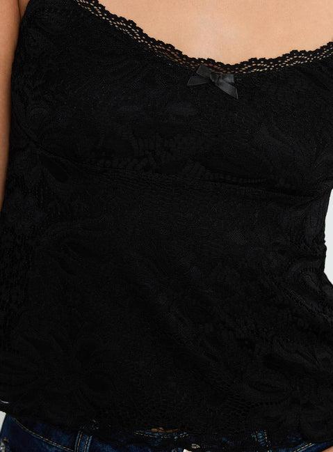 Madaleine Lace Top Black Product Image