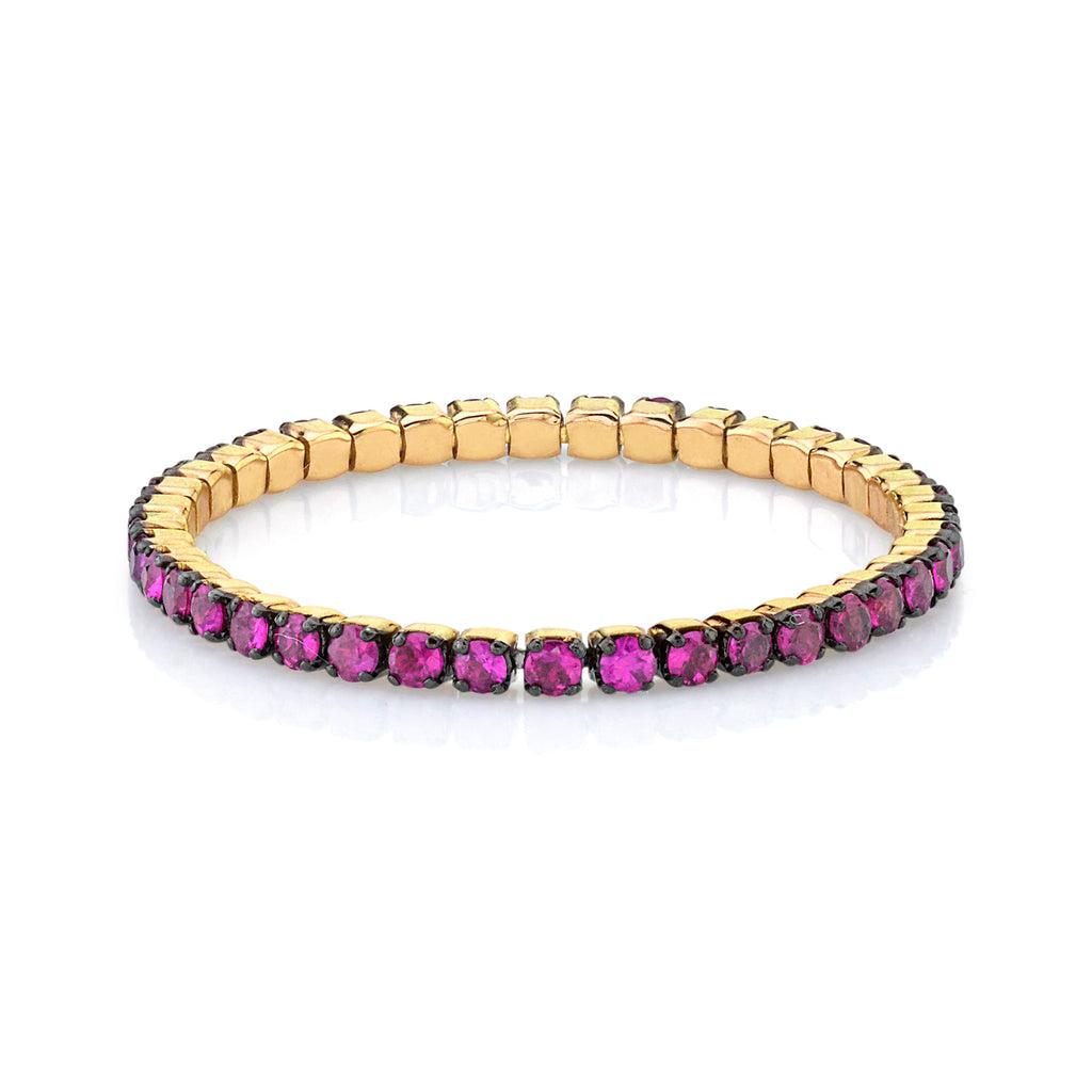 PINK SAPPHIRE SINGLE THREAD RING Product Image