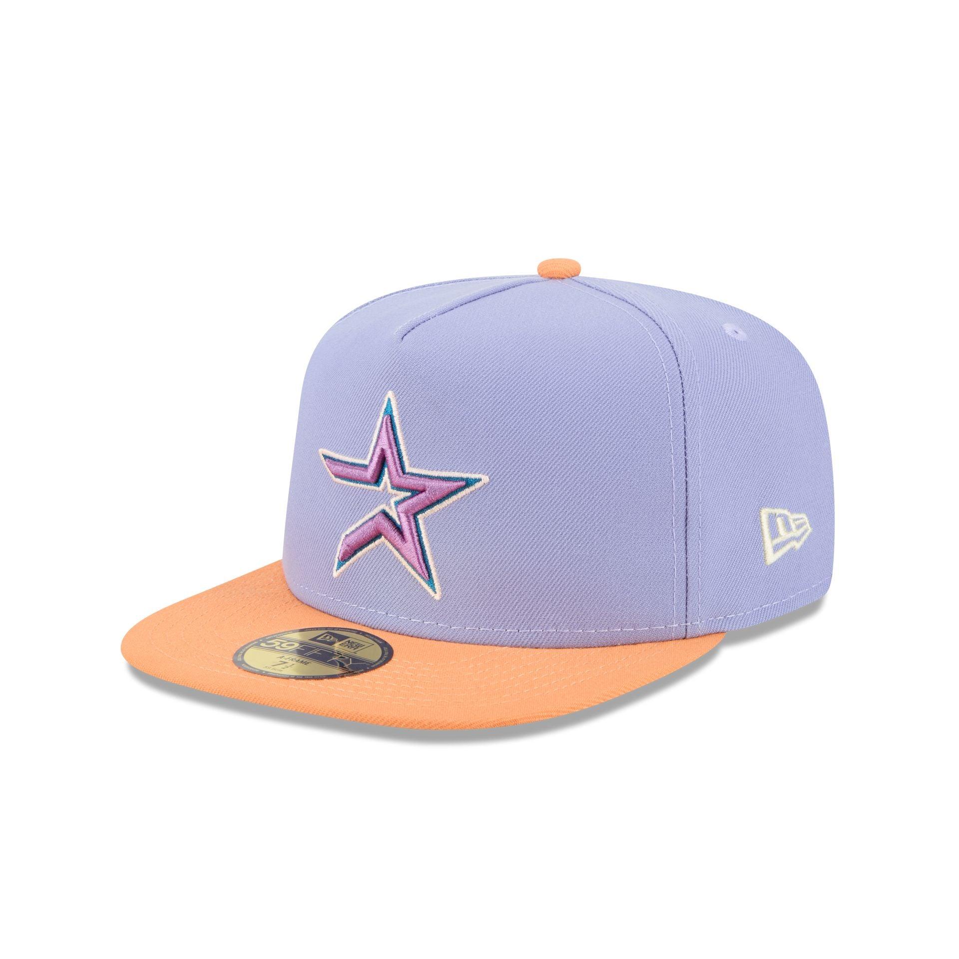 Houston Astros Lavender 59FIFTY A-Frame Fitted Hat Male Product Image