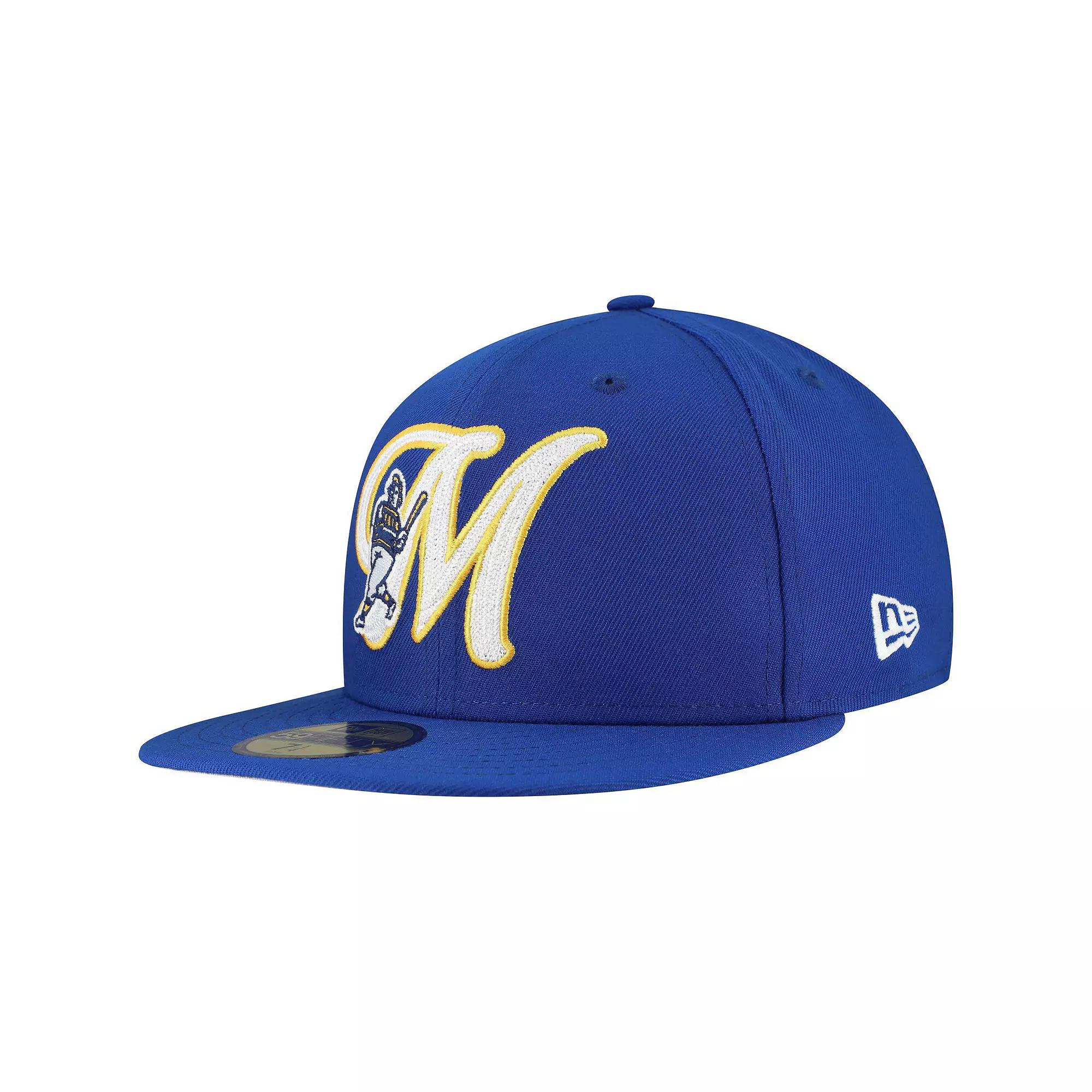 Men's New Era Royal Milwaukee Brewers Duo Logo 2.0 59FIFTY Fitted Hat,  Product Image