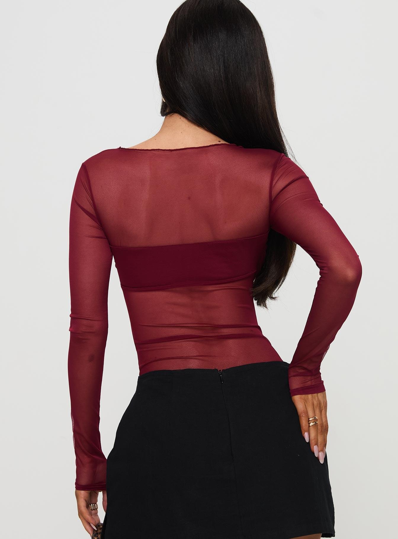 Duet Bodysuit Burgundy Product Image