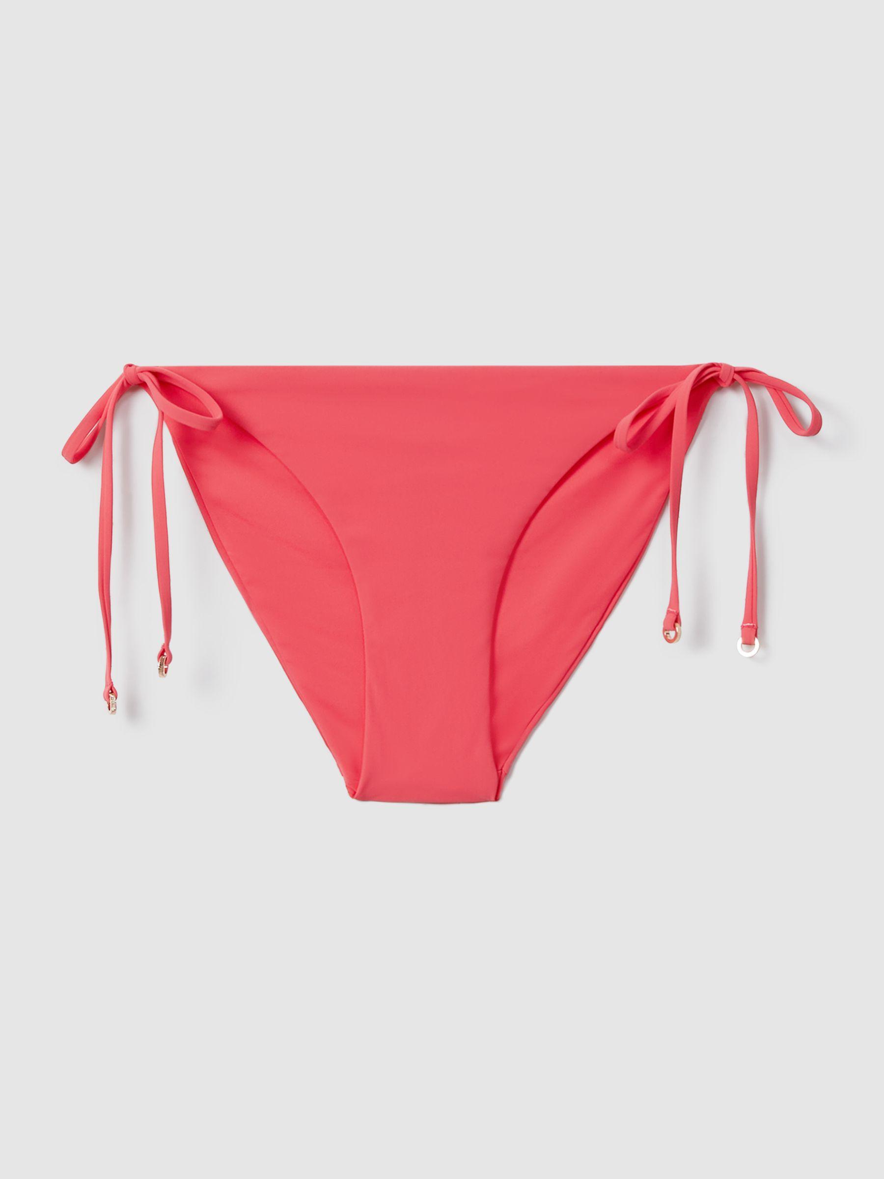 Triangle Halter Neck Bikini Top in Coral Product Image