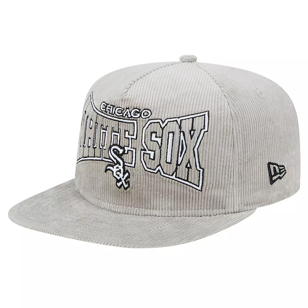 Men's New Era Gray Chicago White Sox Corduroy Golfer Snapback Hat, Grey Product Image