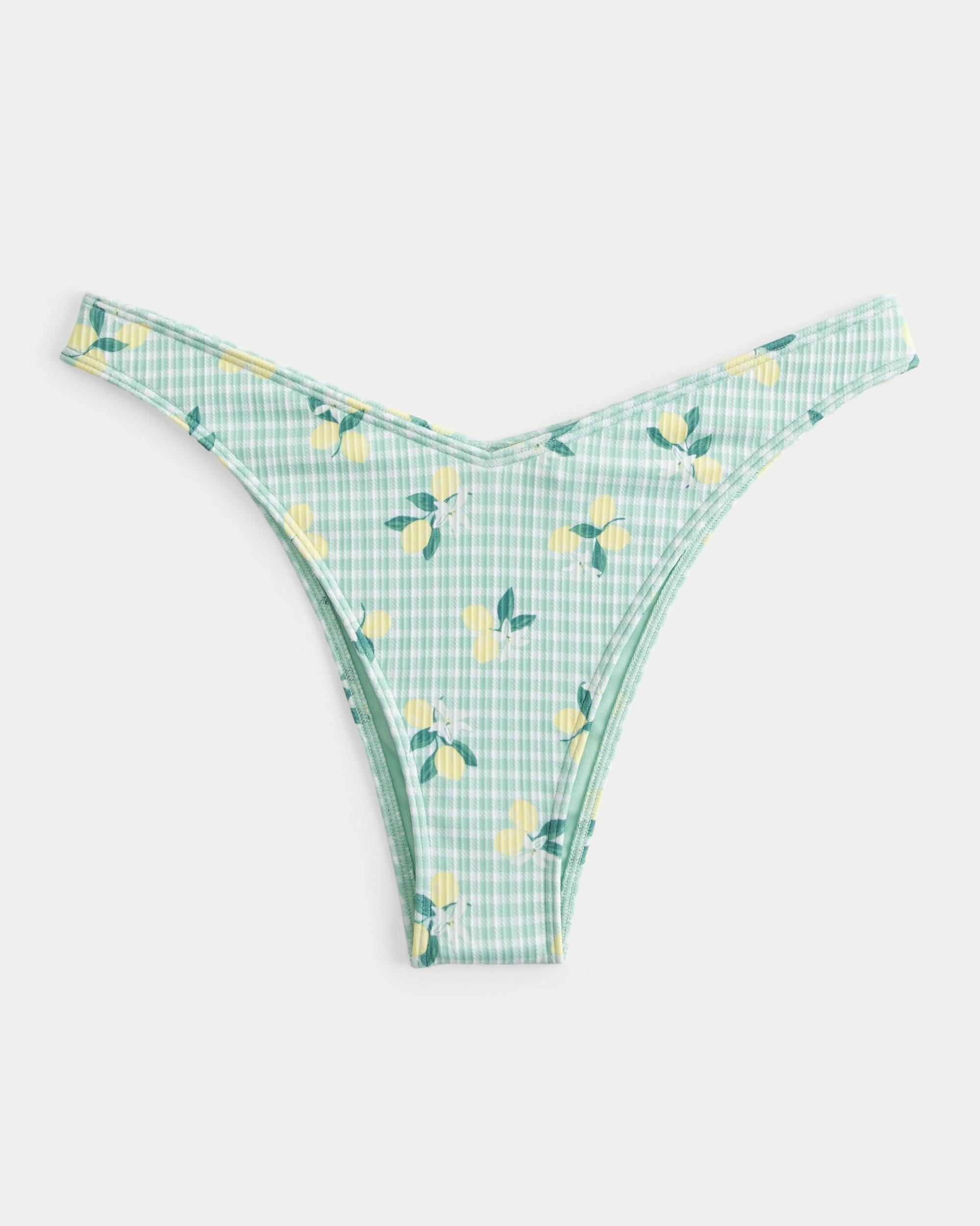 Ribbed High-Leg V-Waist Cheekiest Bikini Bottom Product Image