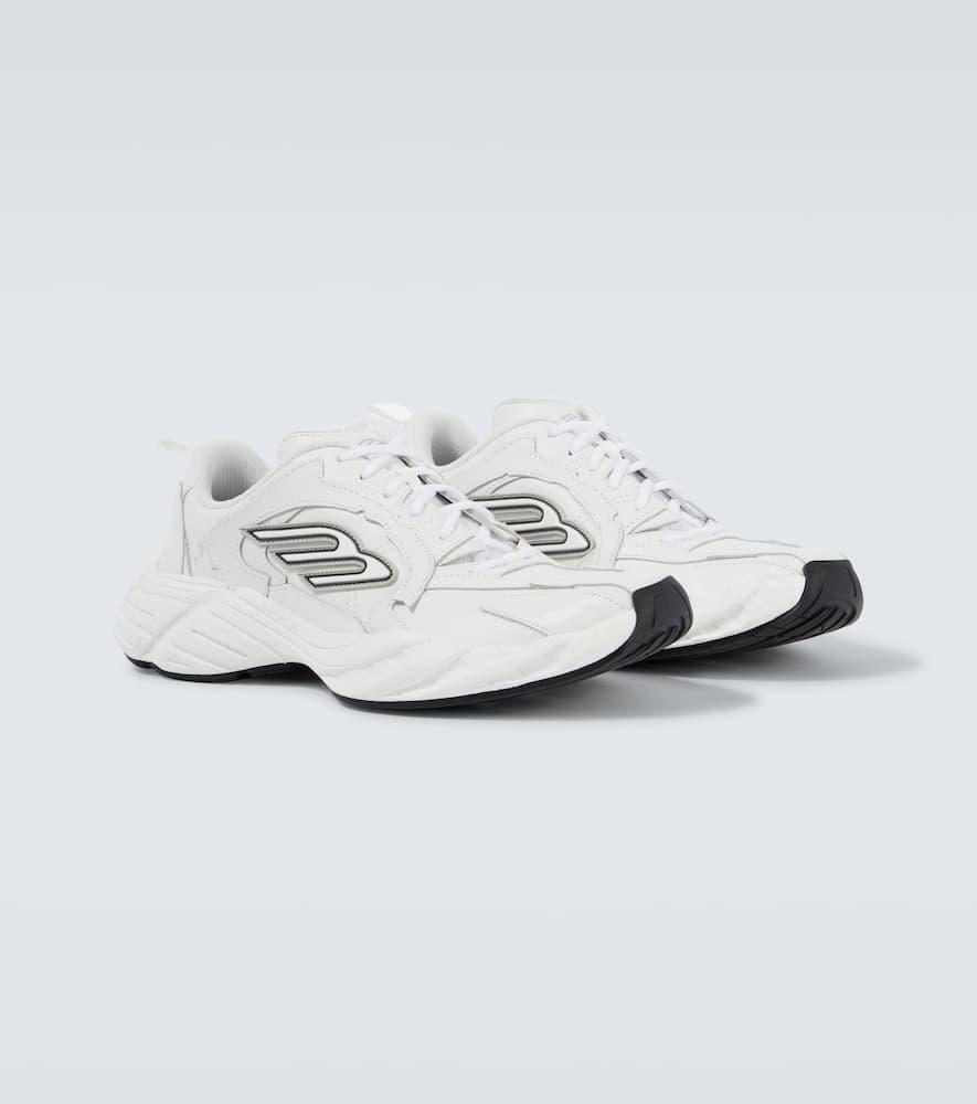 BALENCIAGA Men White Cowskin And Polyester Monday Shoe Sneakers Product Image