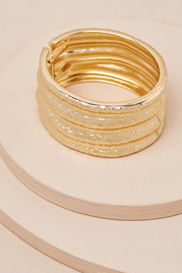Effie Gold Hammered Cuff Bracelet Product Image