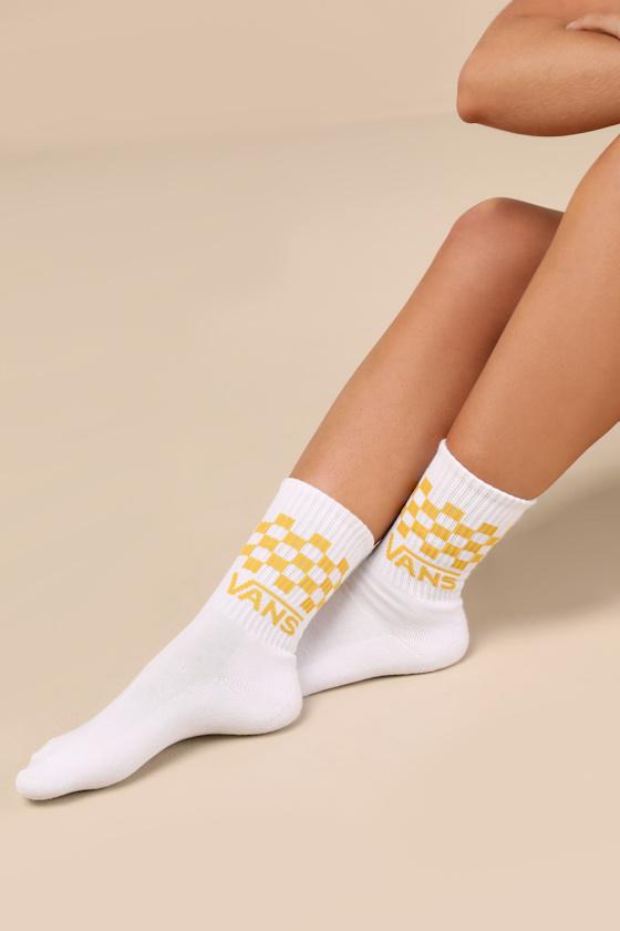 Classic Checkerboard White Multi Three-Pack Crew Sock Set Product Image