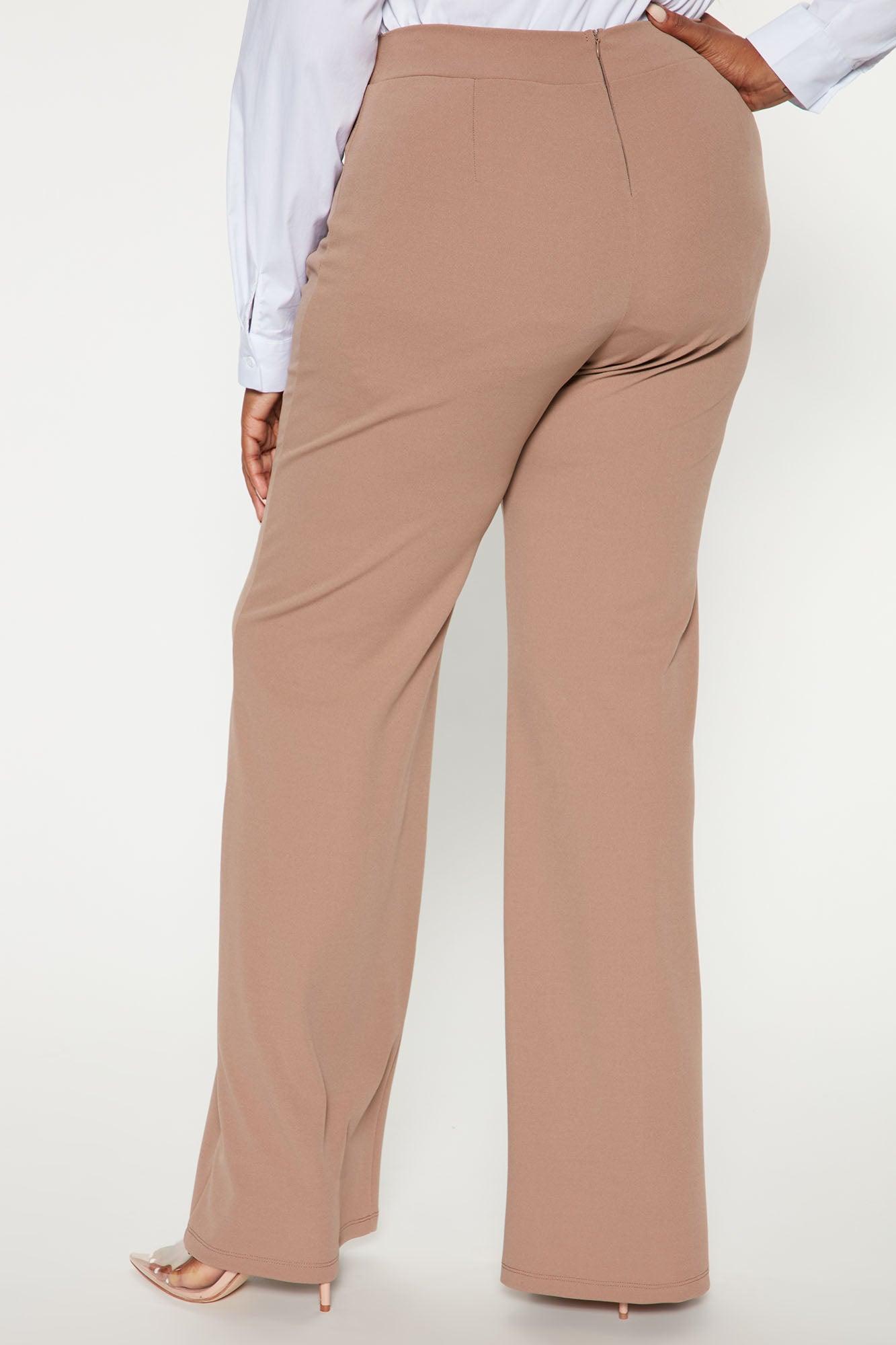 Tall Victoria High Waisted Dress Pants - Taupe Product Image