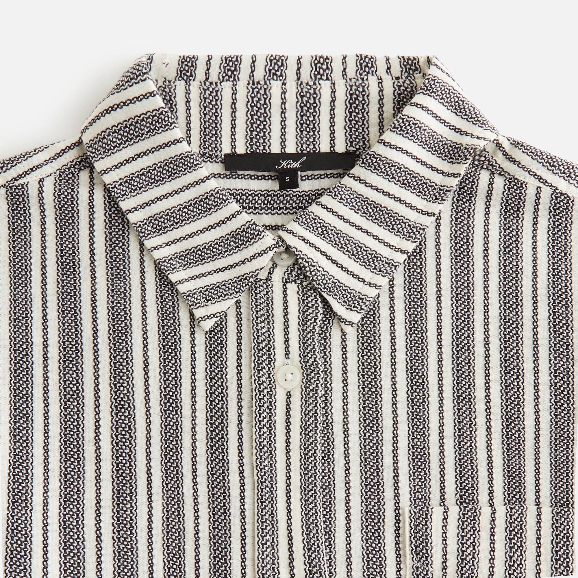 Kith Women Ora II Dobby Stripe Shirt - Black Female Product Image