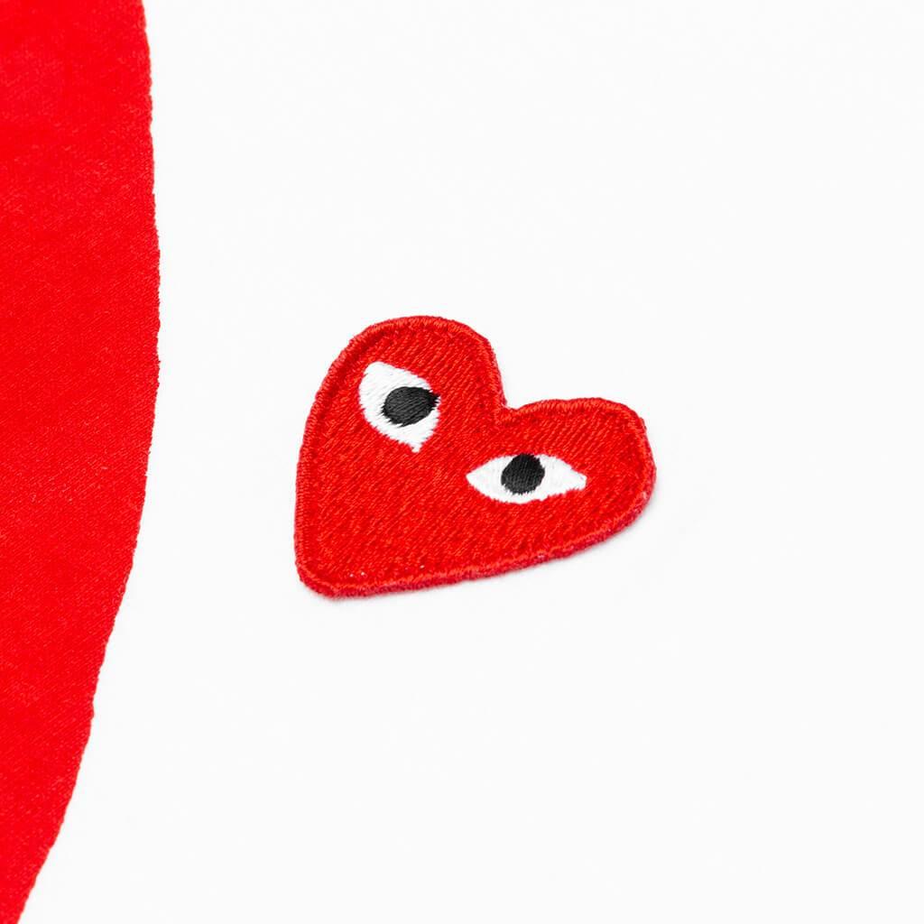 Red Emblem Long Heart T-Shirt - White Male Product Image