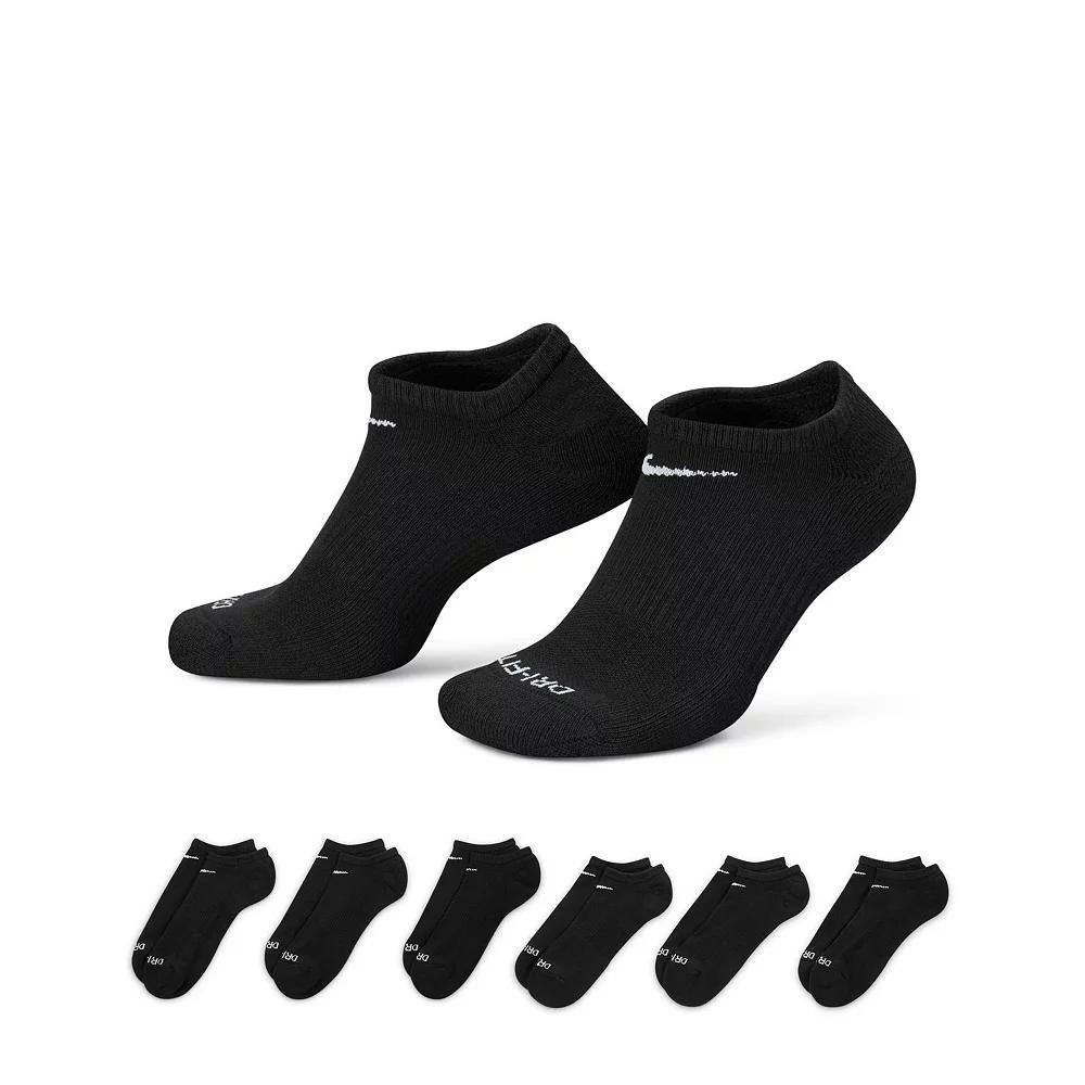 Nike Mens Everyday Plus Cushioned Training No-Show Socks (6 Pairs) | SX6898-010 Product Image