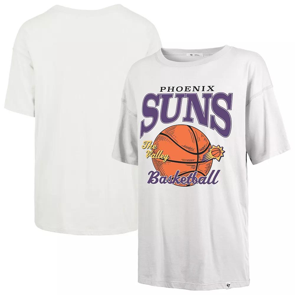 Women's '47 White Phoenix Suns City Edition Down Court Sadie T-Shirt,  Product Image