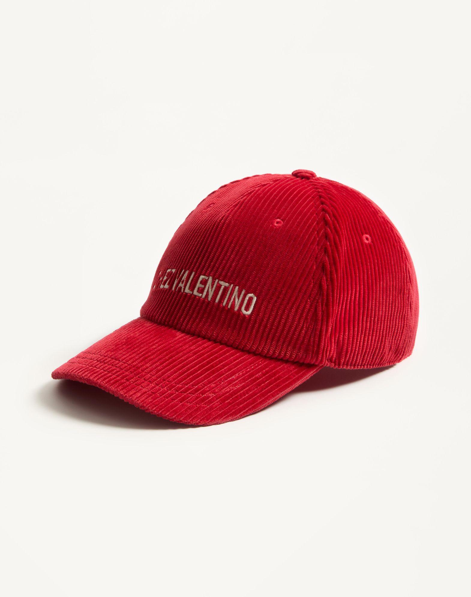Chez Valentino Velvet Baseball Cap With Embroidery Product Image