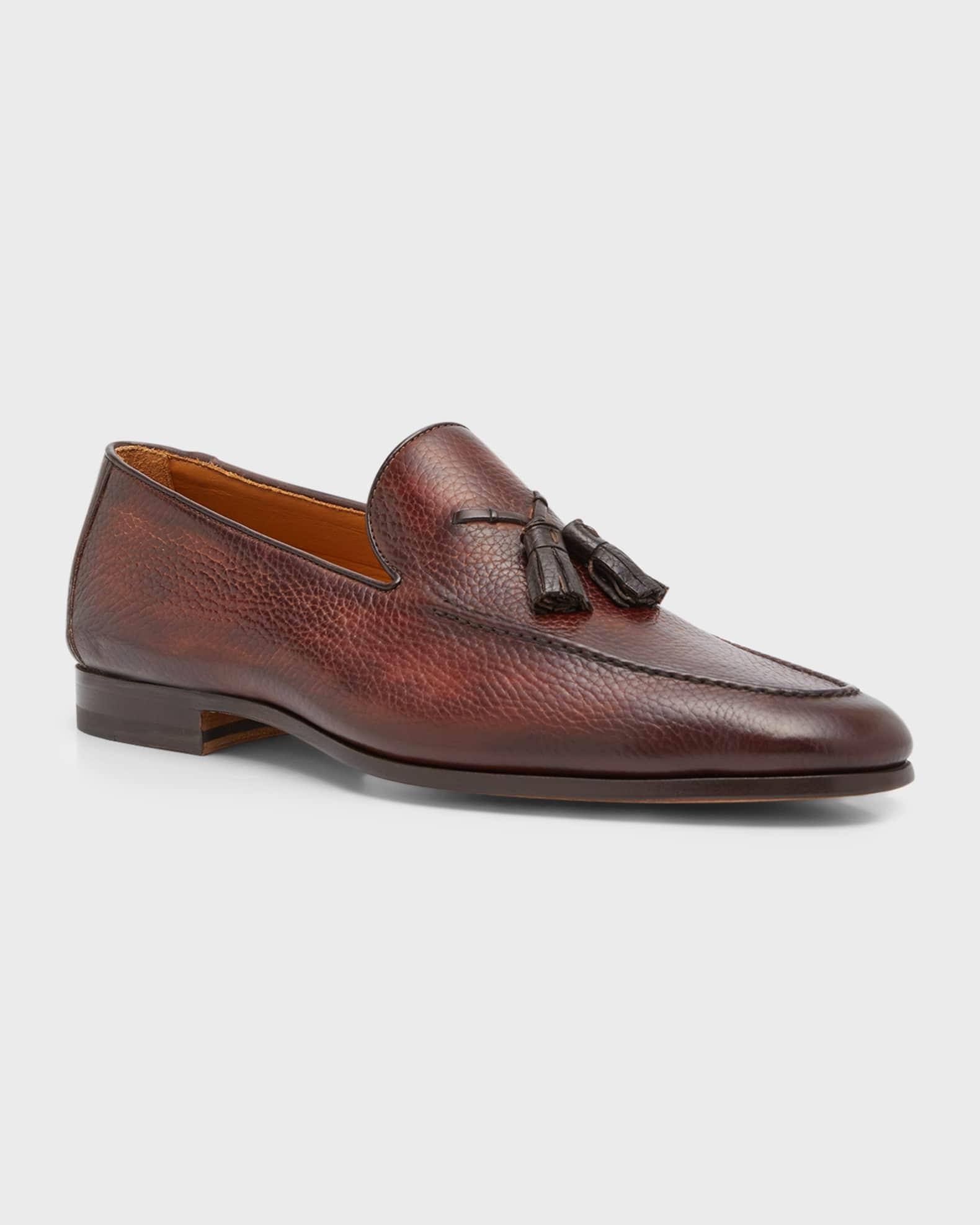 Men's Seneca Grained Leather Tassel Loafers Product Image