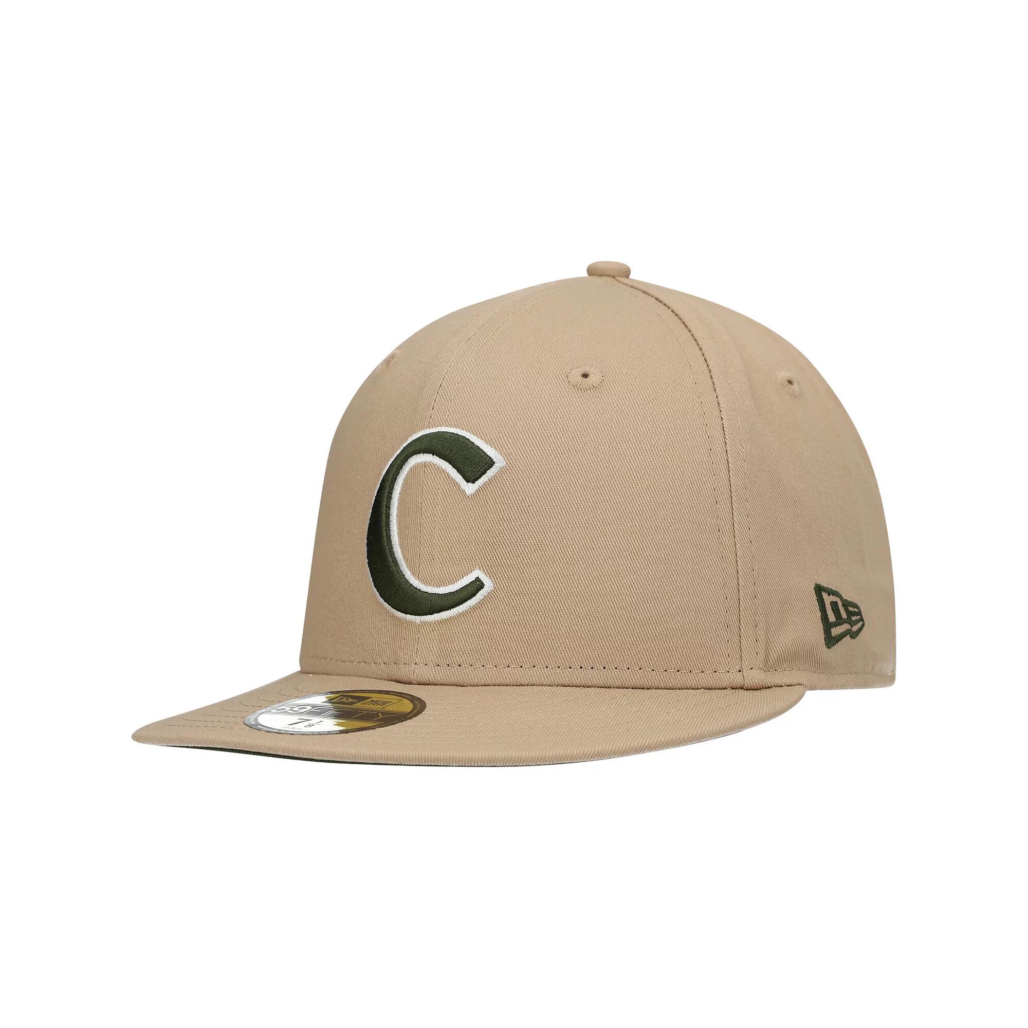 Men's New Era Tan Clemson Tigers Camel & Rifle 59FIFTY Fitted Hat, Size: 7 3/8, Team Product Image