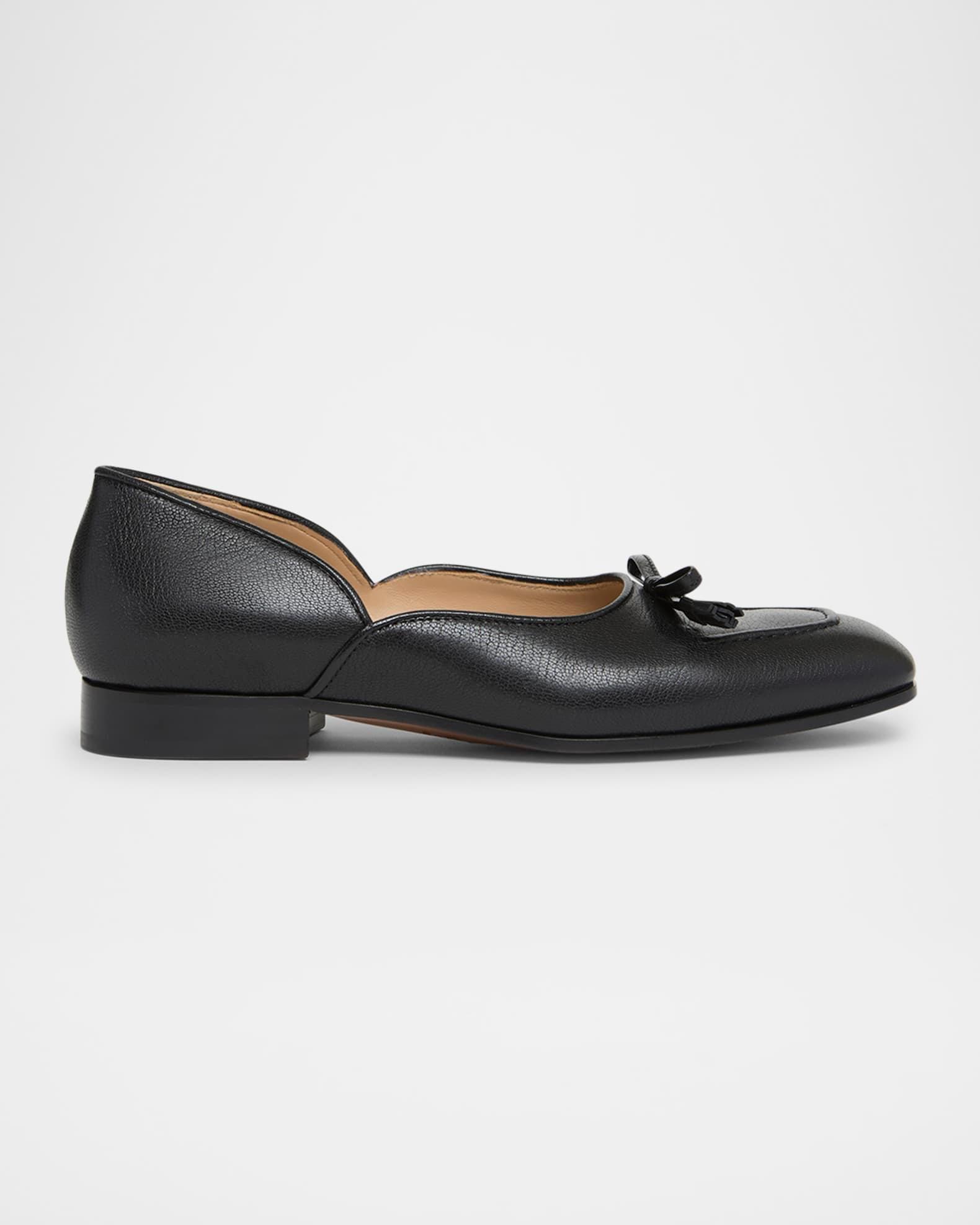 Men's VLogo-Heel Leather Flats Product Image