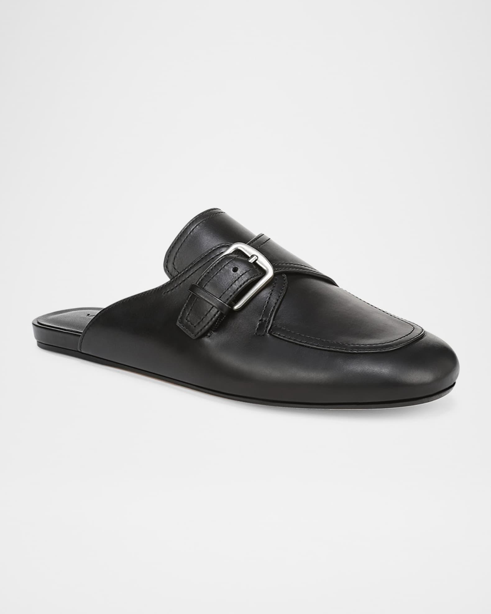 Minetta Leather Buckle Mules Product Image