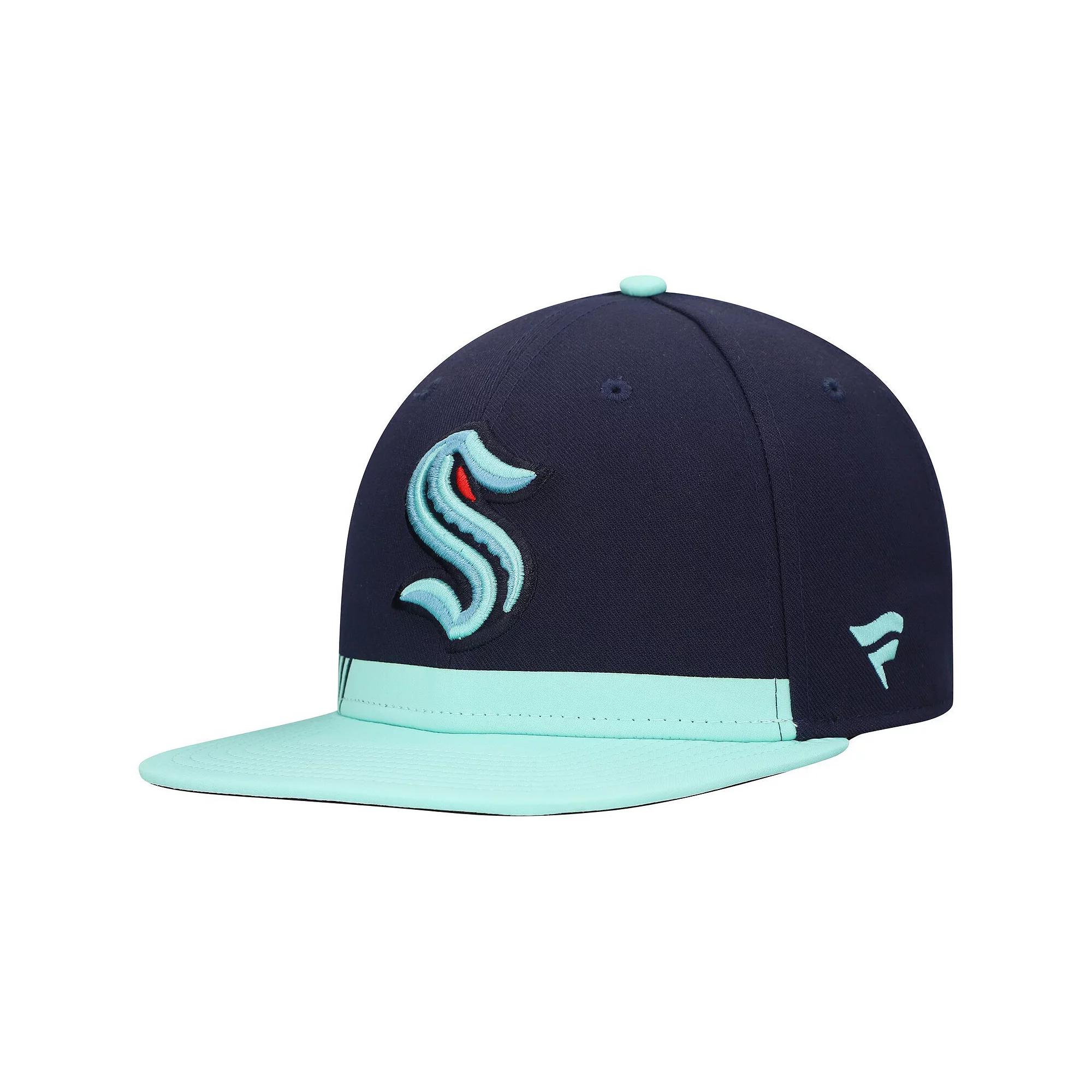 Men's Fanatics True Navy Seattle Kraken Pro Locker Room Snapback Hat, Krk Blue Product Image