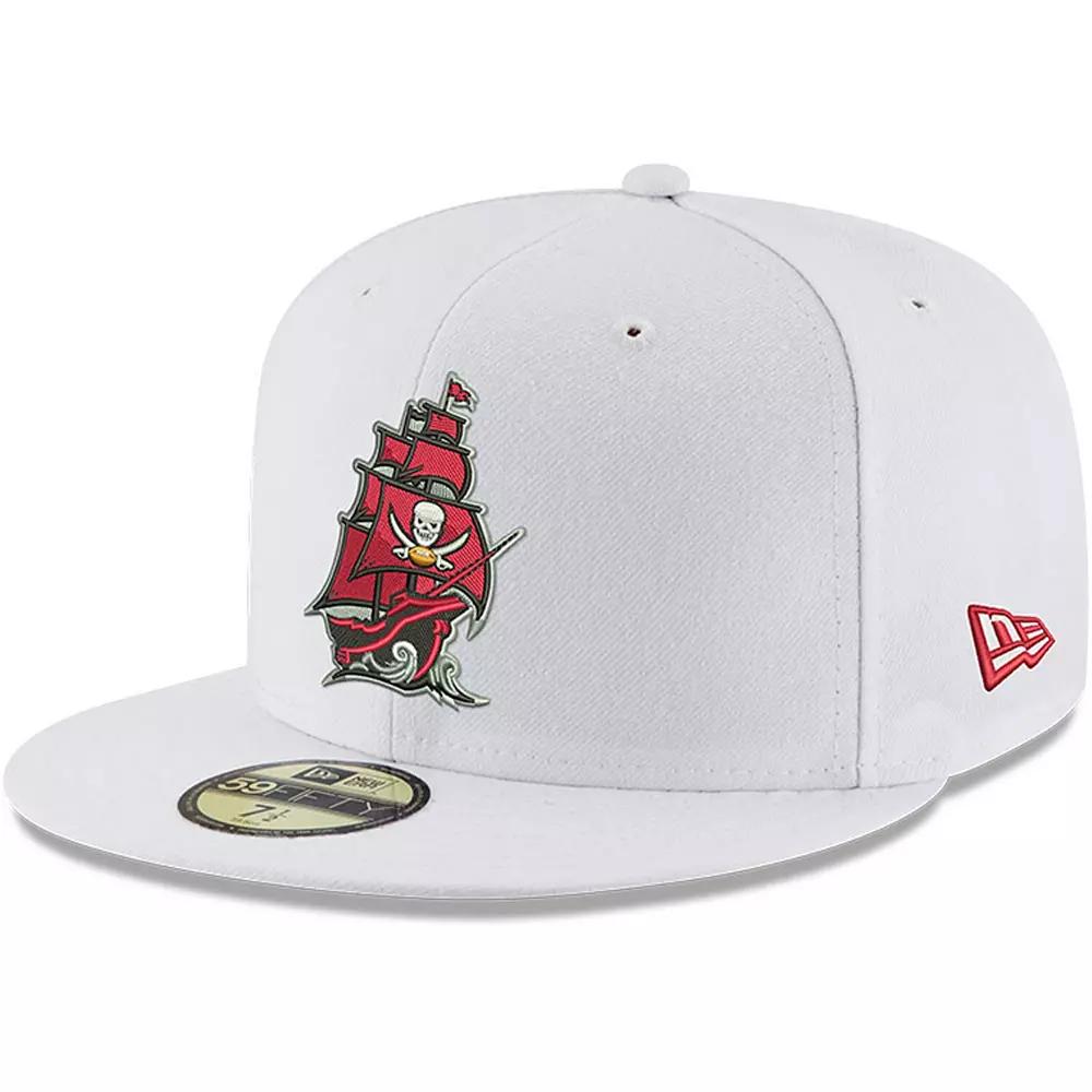 Men's New Era White Tampa Bay Buccaneers Omaha Alternate Logo 59FIFTY Fitted Hat, Size: 7 1/8 Product Image