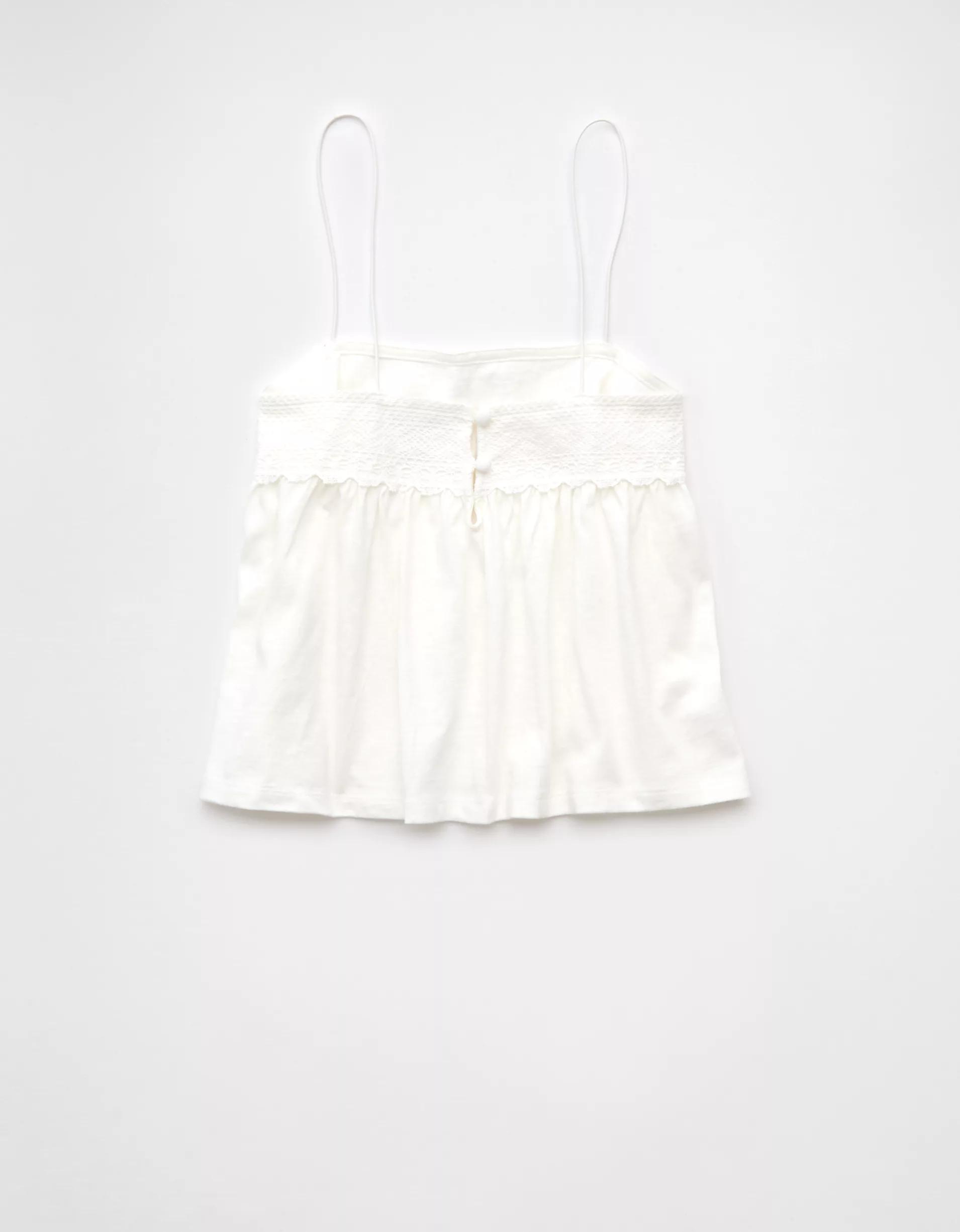 AE Sunchaser Knit Lace Trim Cami Product Image
