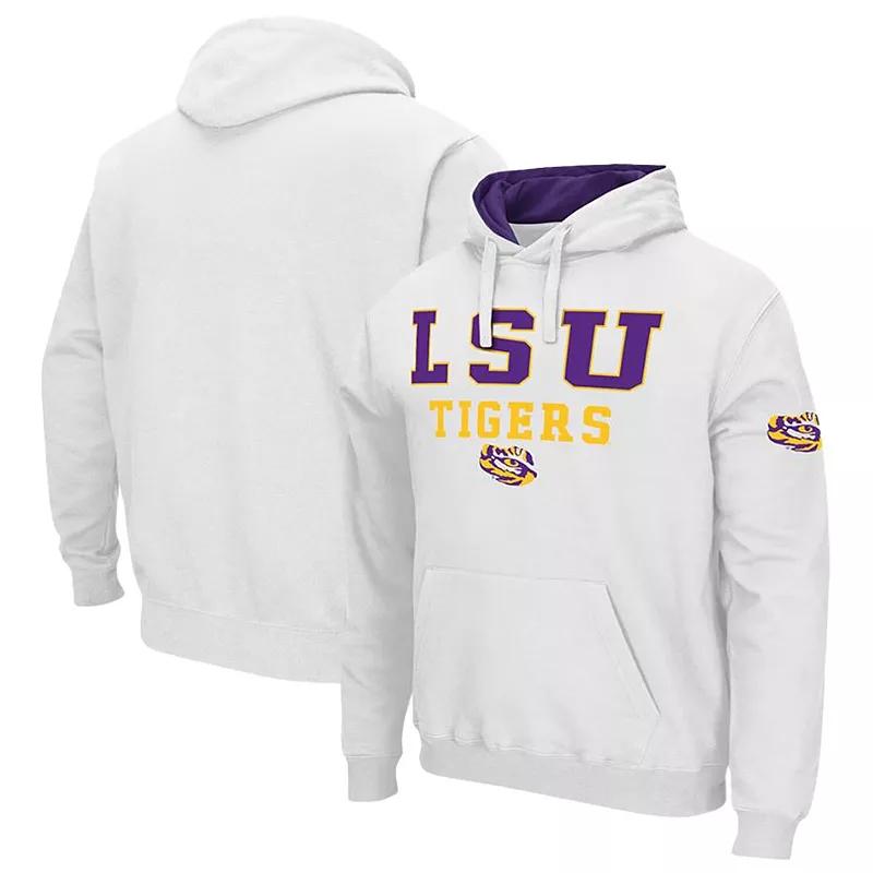 Men's Colosseum White LSU Tigers Sunrise Pullover Hoodie, Size: 2XL Product Image