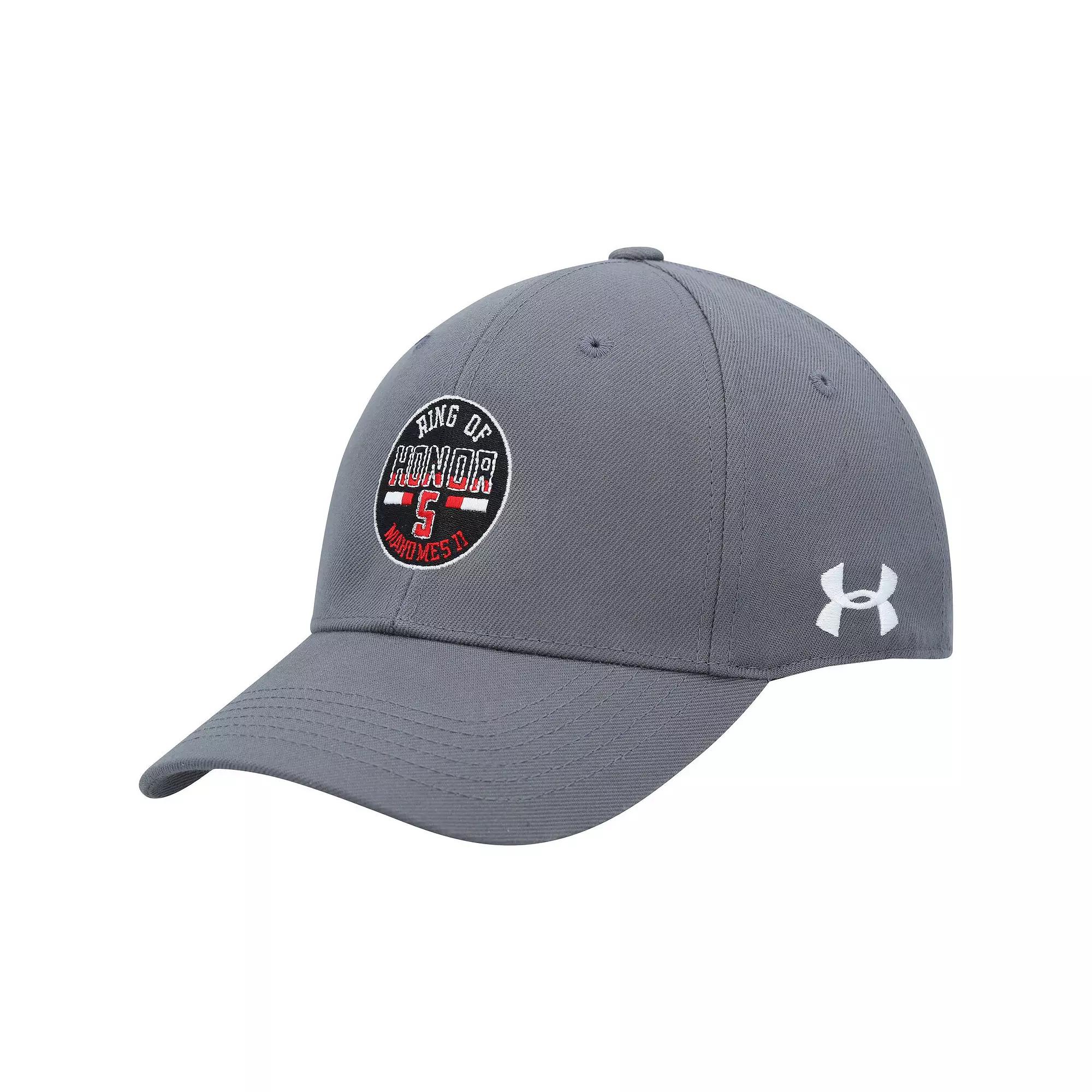 Men's Under Armour Patrick Mahomes Gray Texas Tech Red Raiders Ring of Honor Adjustable Hat, Grey Product Image