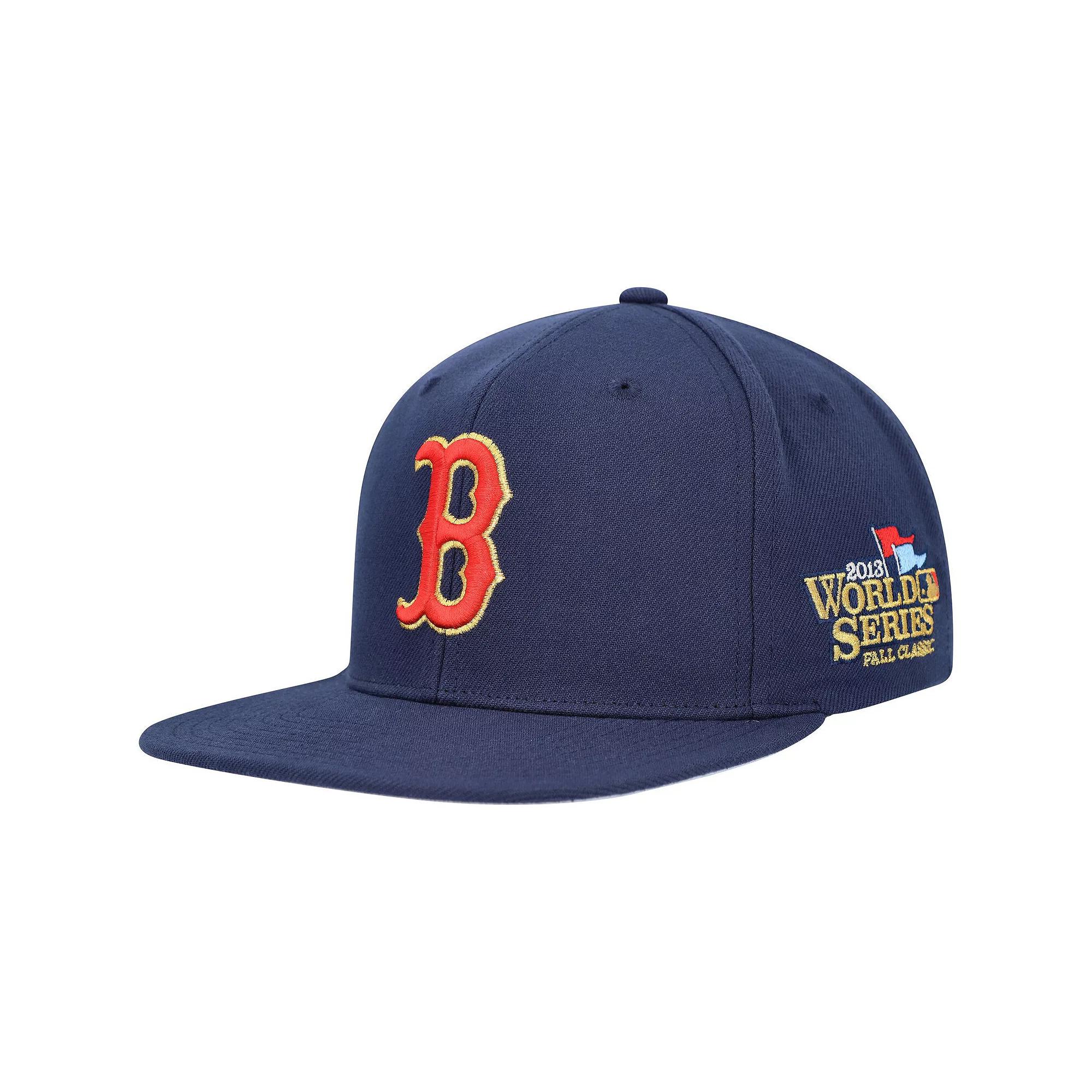 Men's Mitchell & Ness Navy Boston Red Sox Champ'd Up Snapback Hat, Blue Product Image