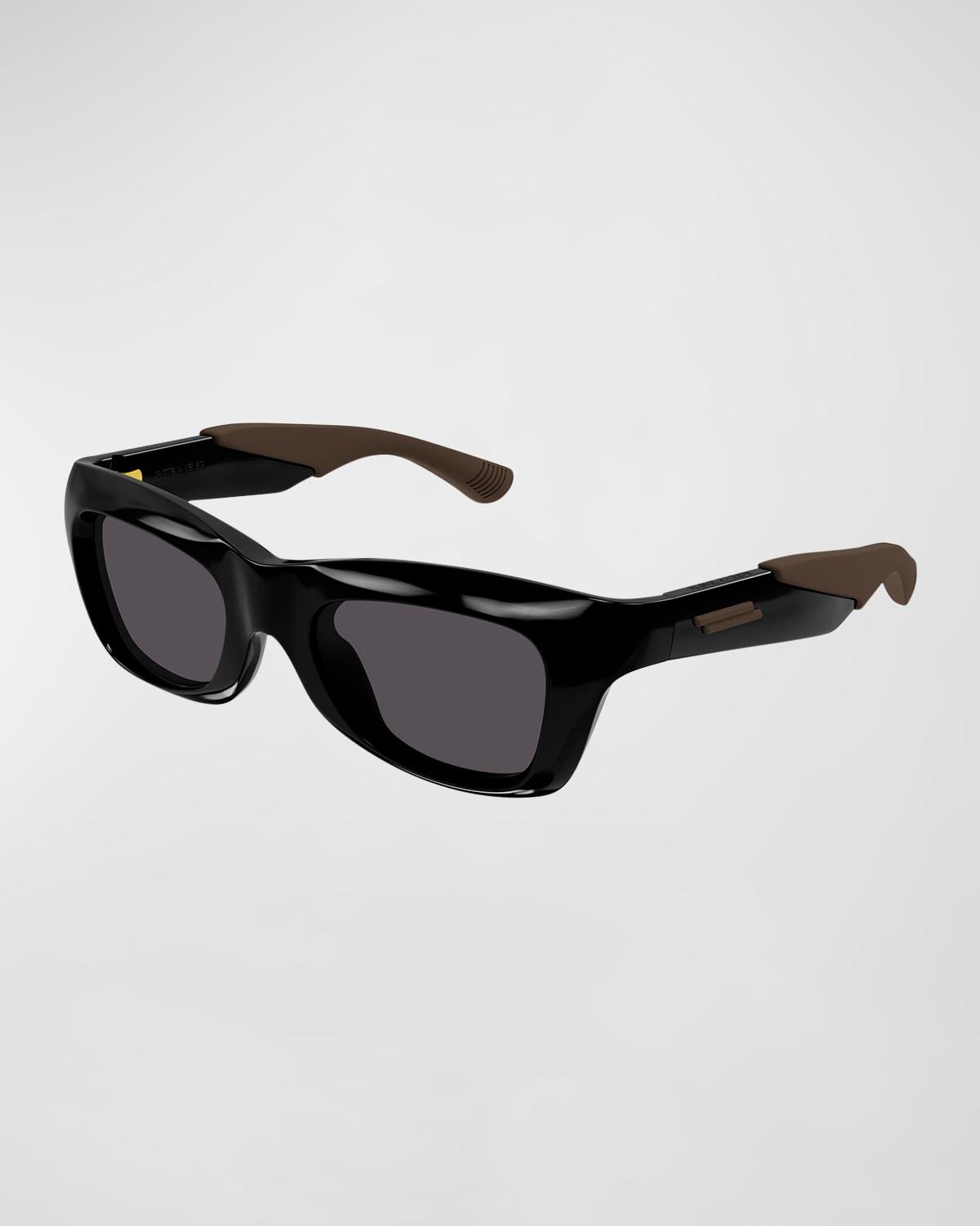 Mens Molded Plastic Rectangle Sunglasses Product Image